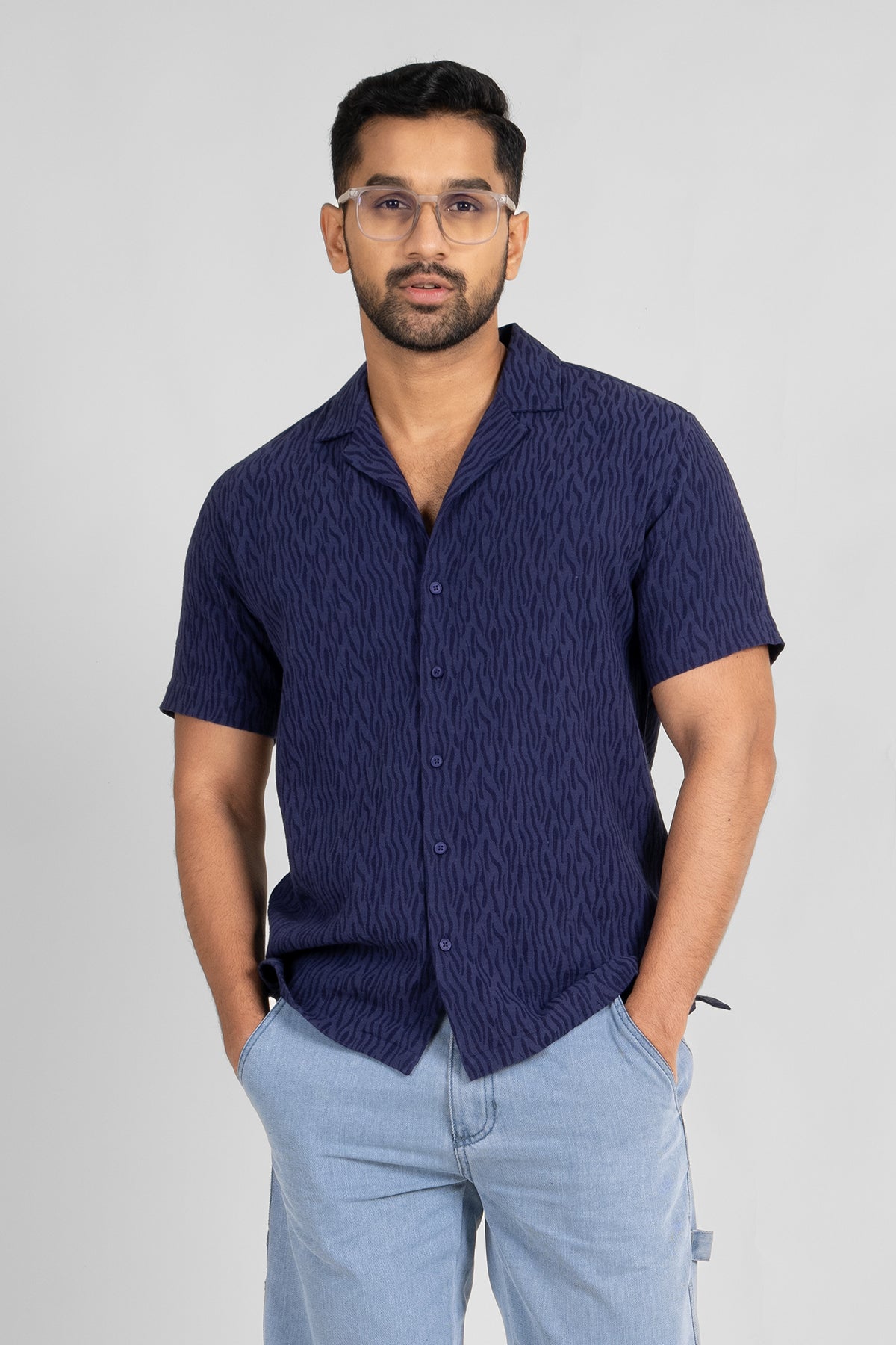 King Street Premium Men's Short Sleeve Casual Shirt