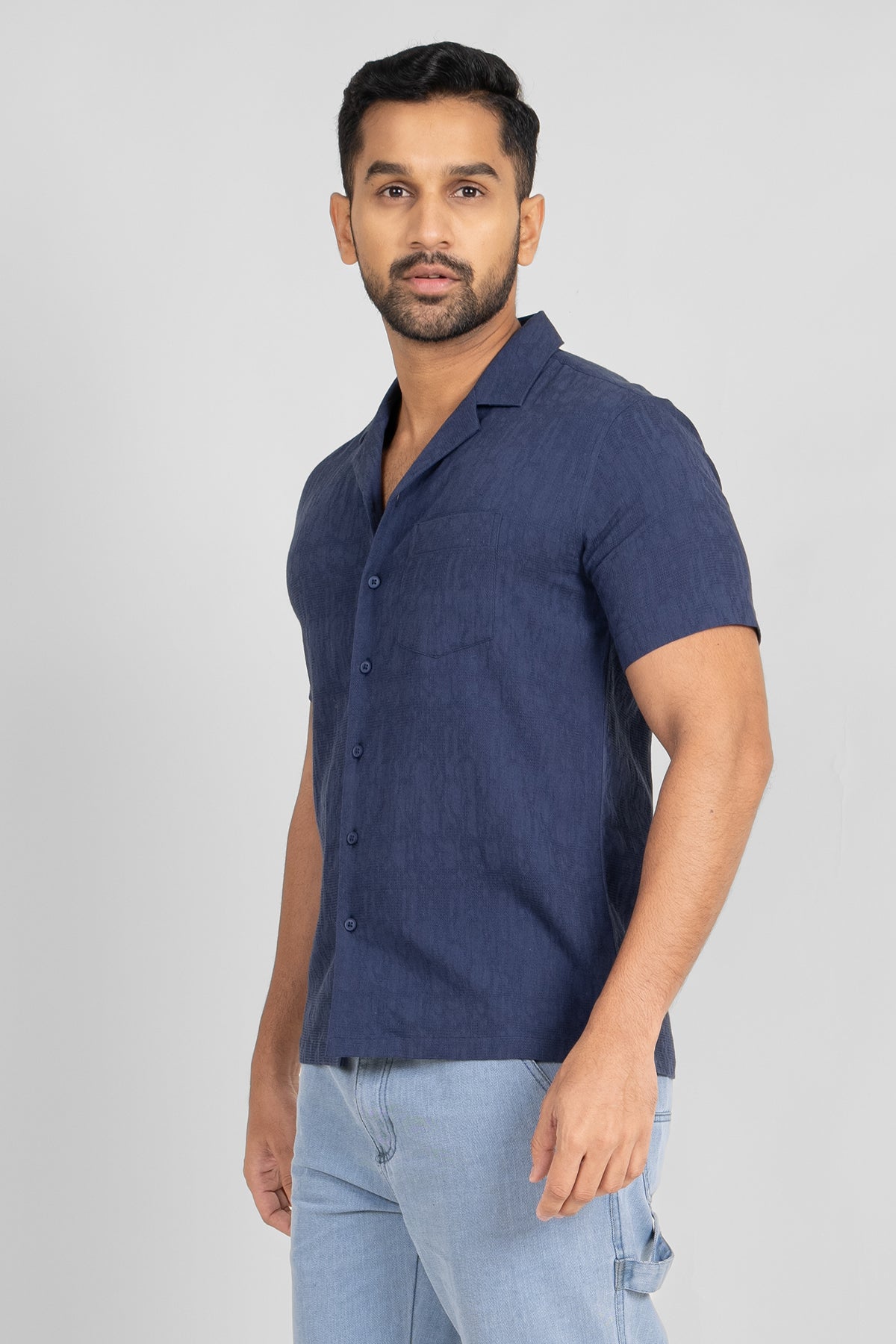 King Street Premium Men's Short Sleeve Casual Shirt