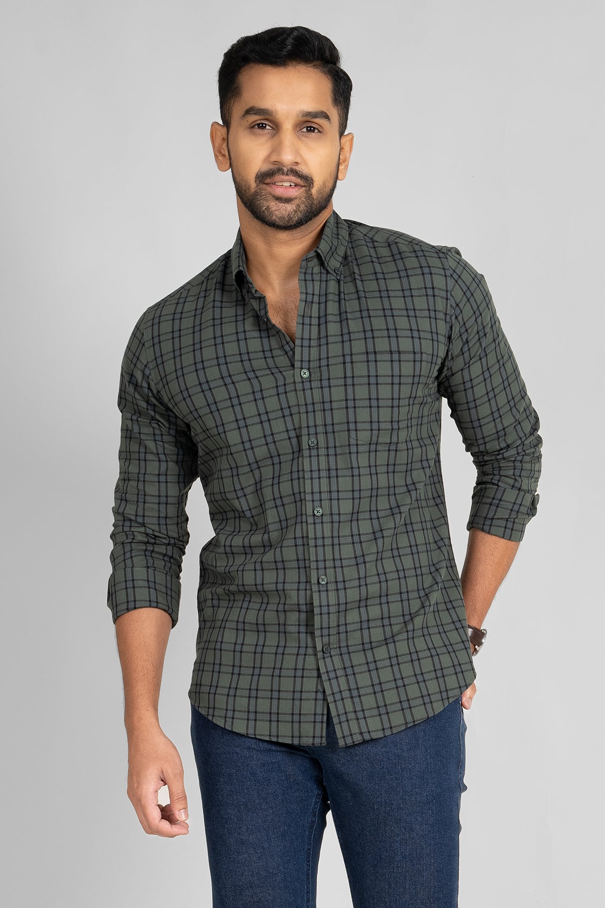 King Street Premium Men's Long Sleeve Casual Shirt