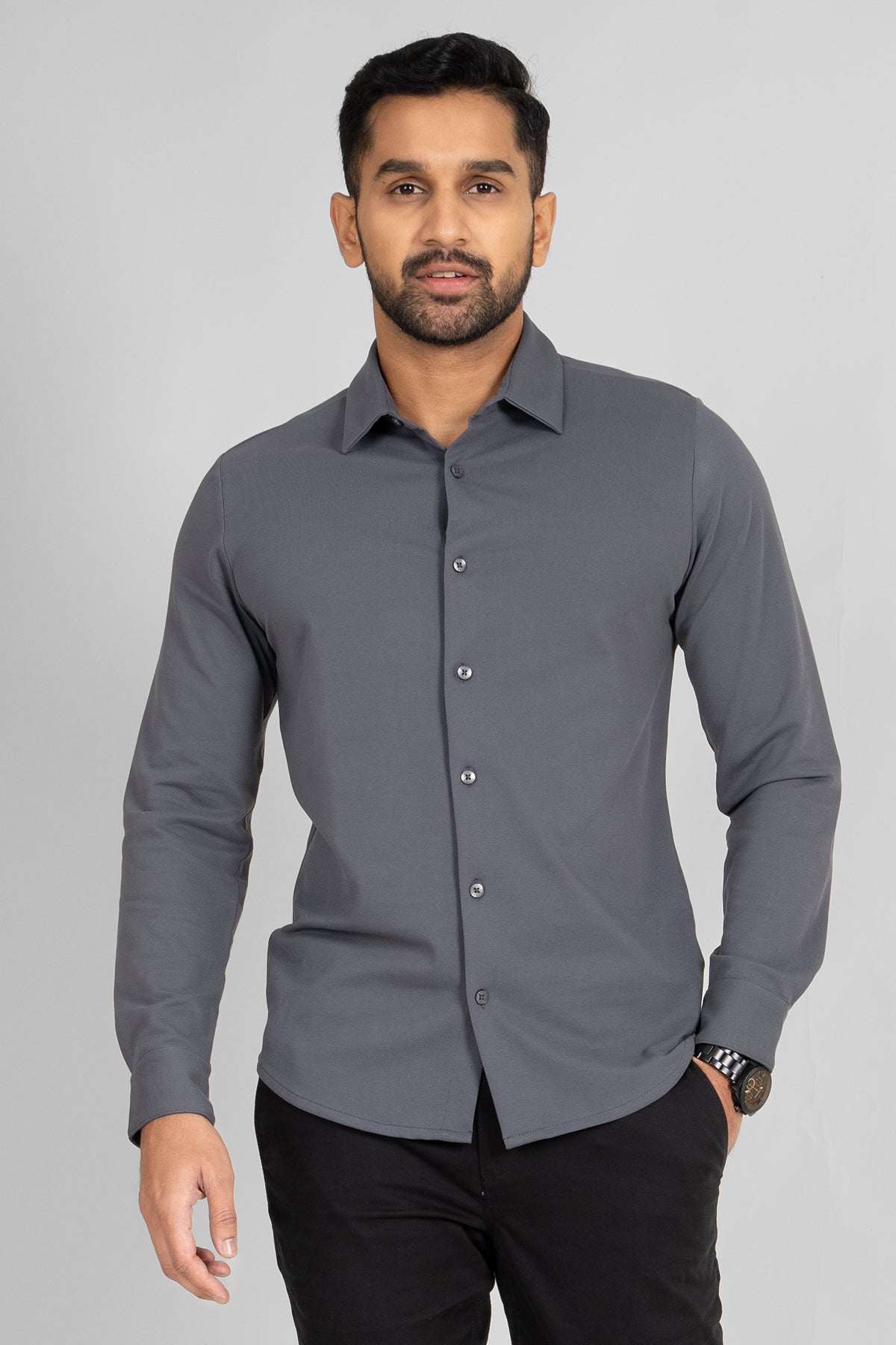 King Street Premium Men's Long Sleeve Casual Shirt