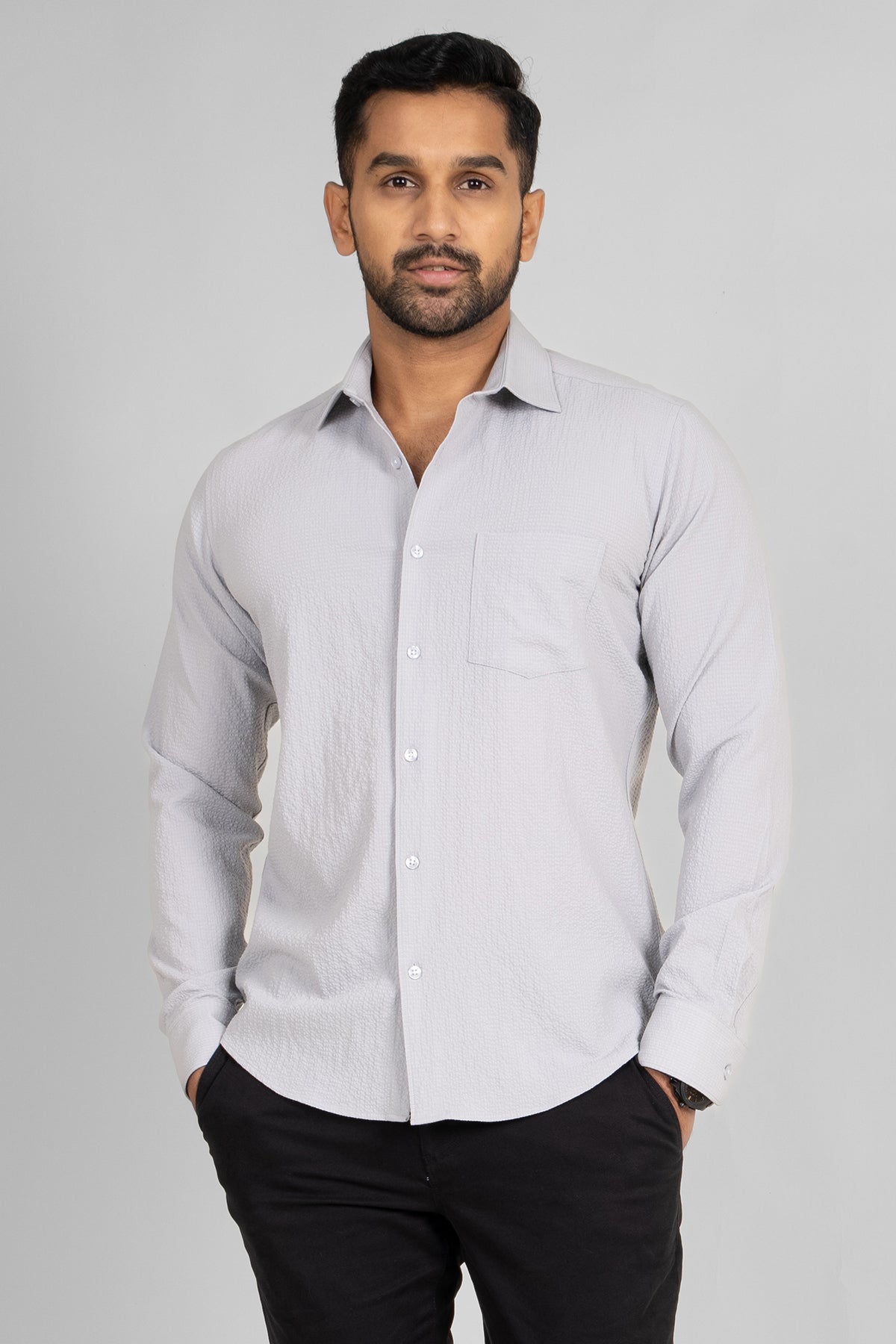 King Street Men's Long Sleeve Casual Shirt