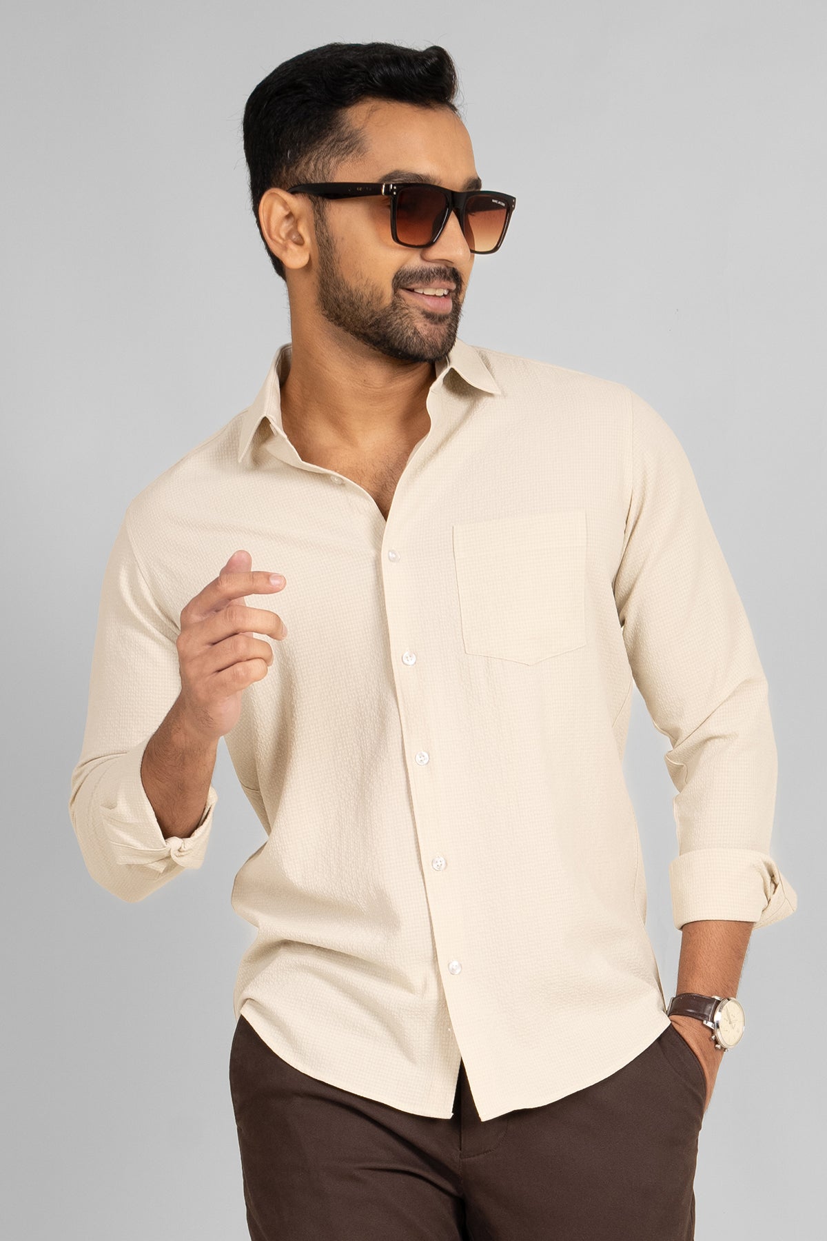 King Street Men's Long Sleeve Casual Shirt
