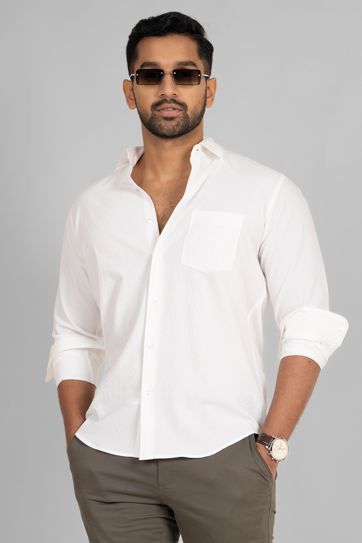 King Street Men's Long Sleeve Casual Shirt