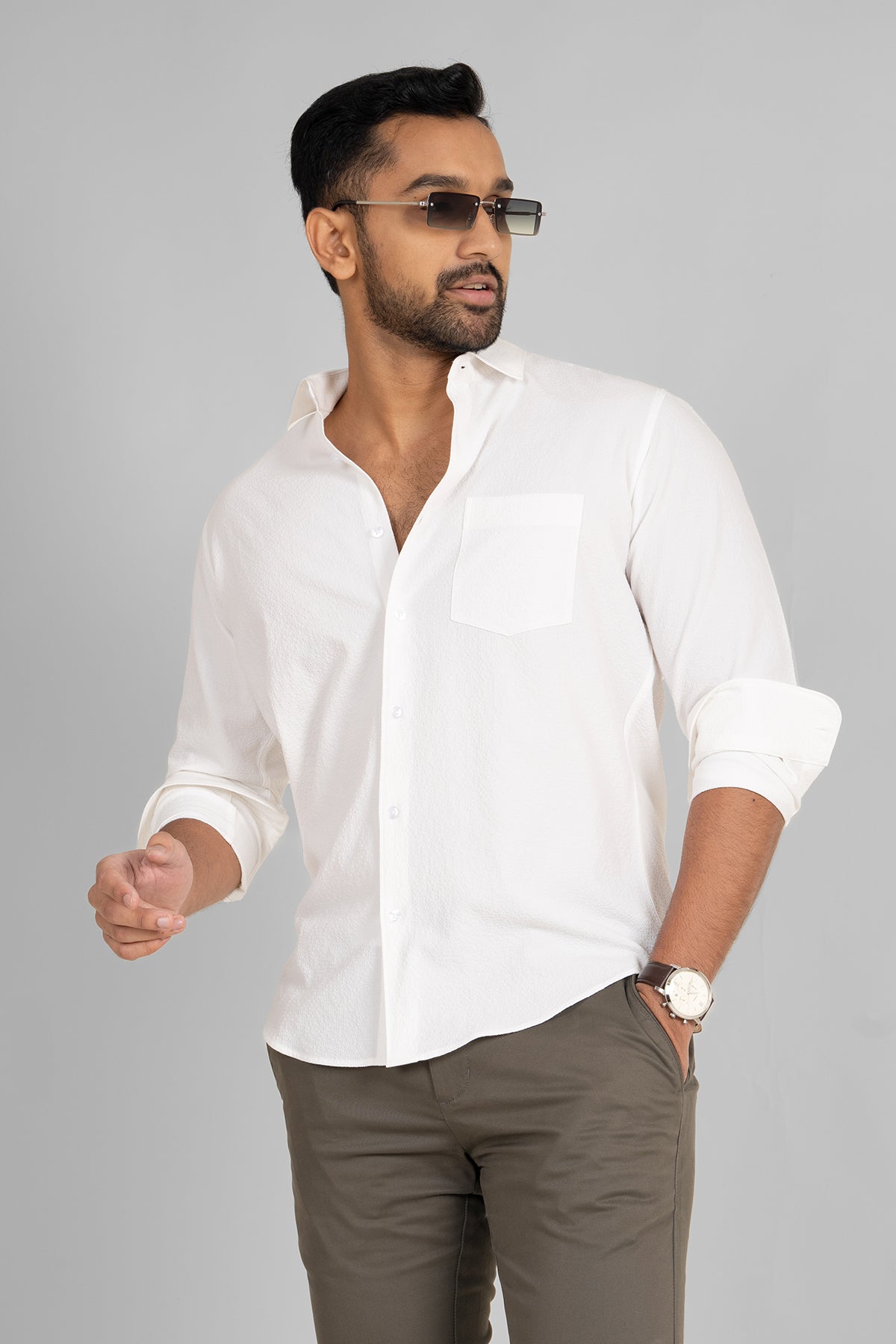 King Street Men's Long Sleeve Casual Shirt