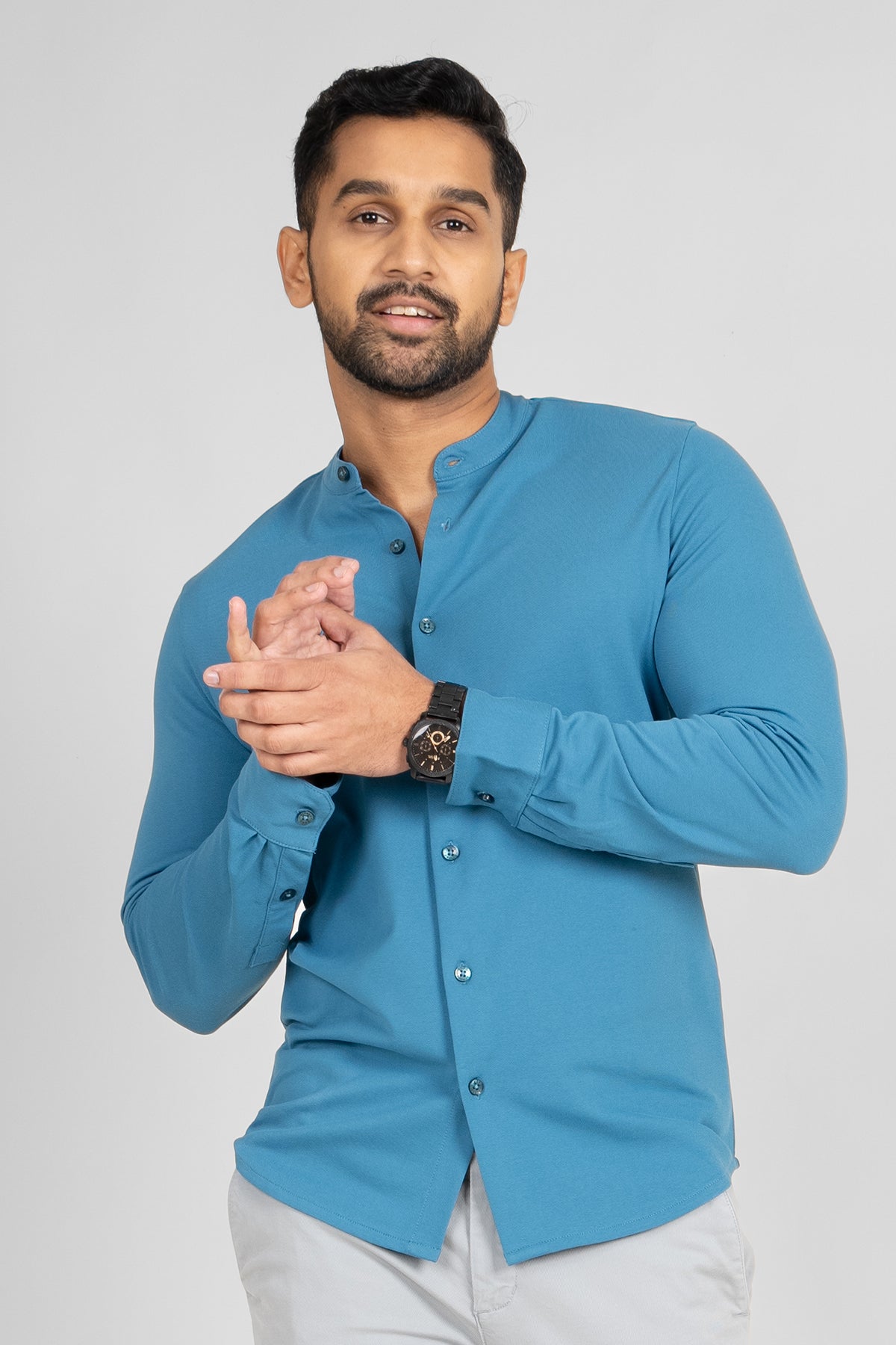 King Street Premium Men's Long Sleeve Casual Shirt