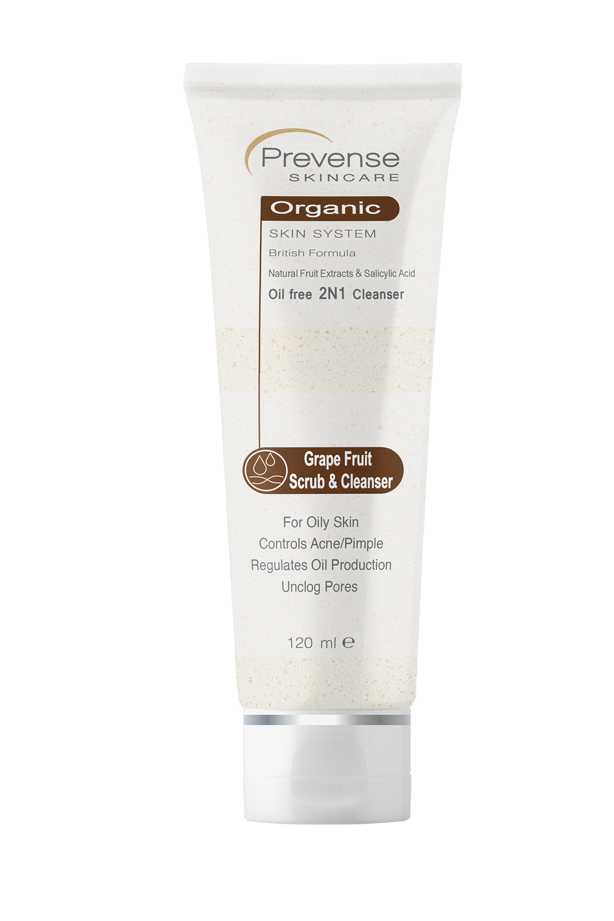 Prevense Grapefruit Scrub and Cleanser for Oily Skin (120 ml)