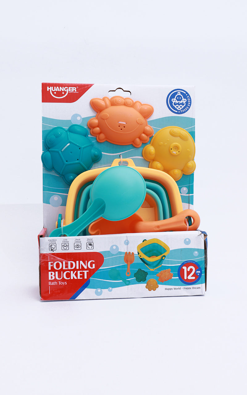 Baby Early Education Folding Bucket Bath Toy