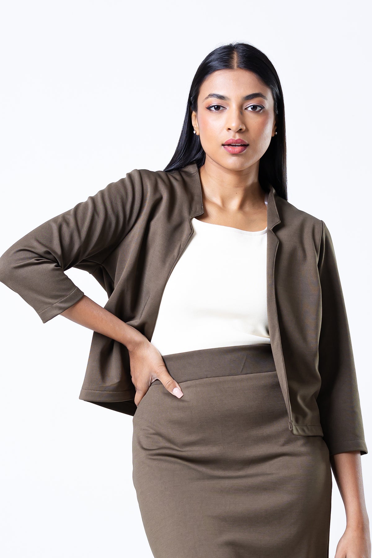 Envogue Women's 3/4 Sleeve Office Jacket