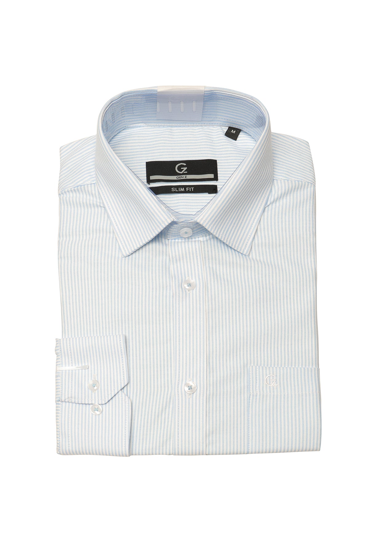 Gen Z Men's Long Sleeve Stripe Formal Shirt