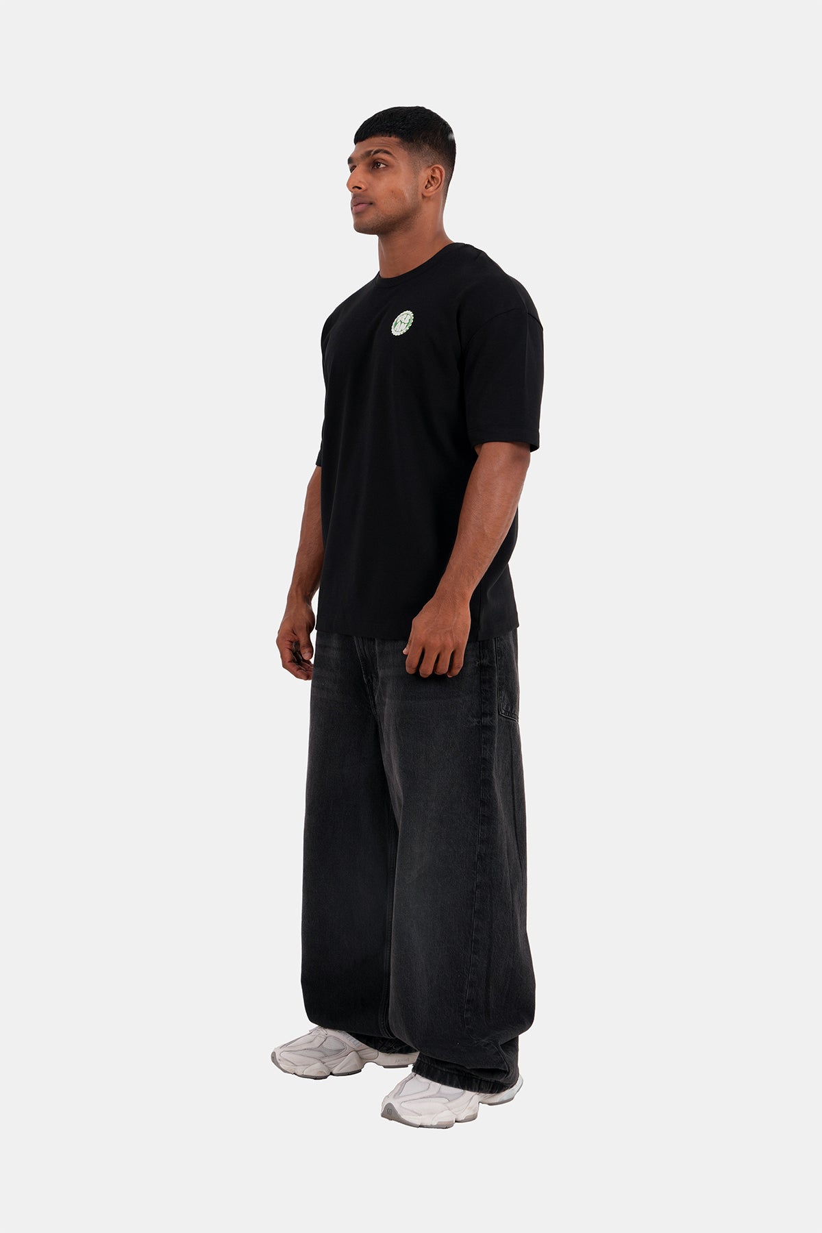 Hustle Backprint Relax Fit Casual T-Shirt