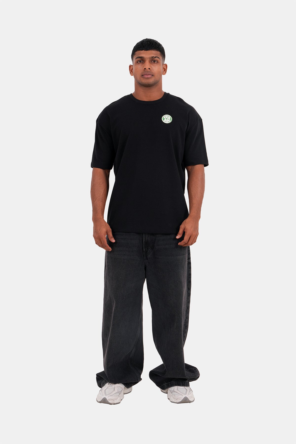Hustle Backprint Relax Fit Casual T-Shirt