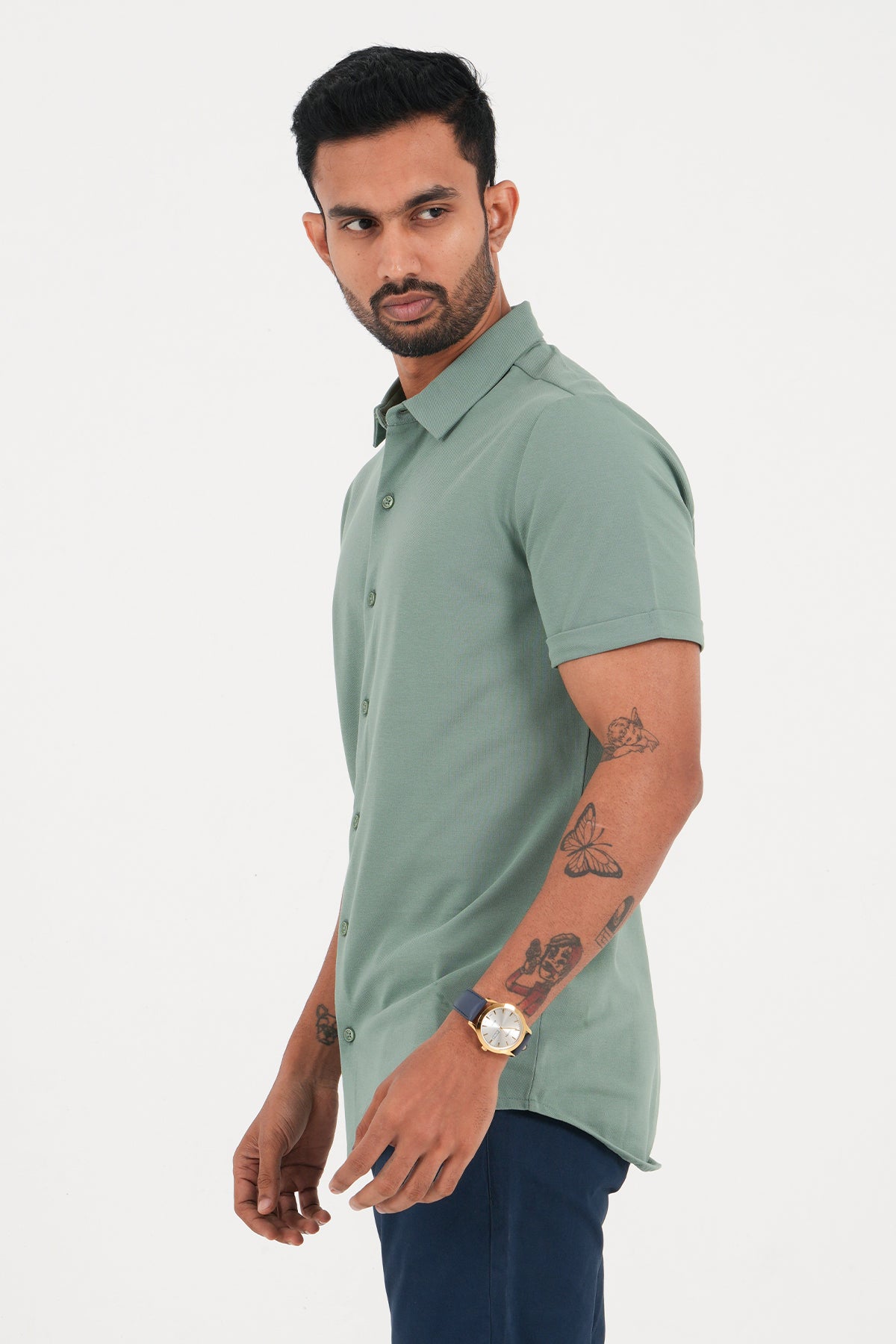 King Street TIMELESS Premium Men's Short Sleeve Casual Shirt