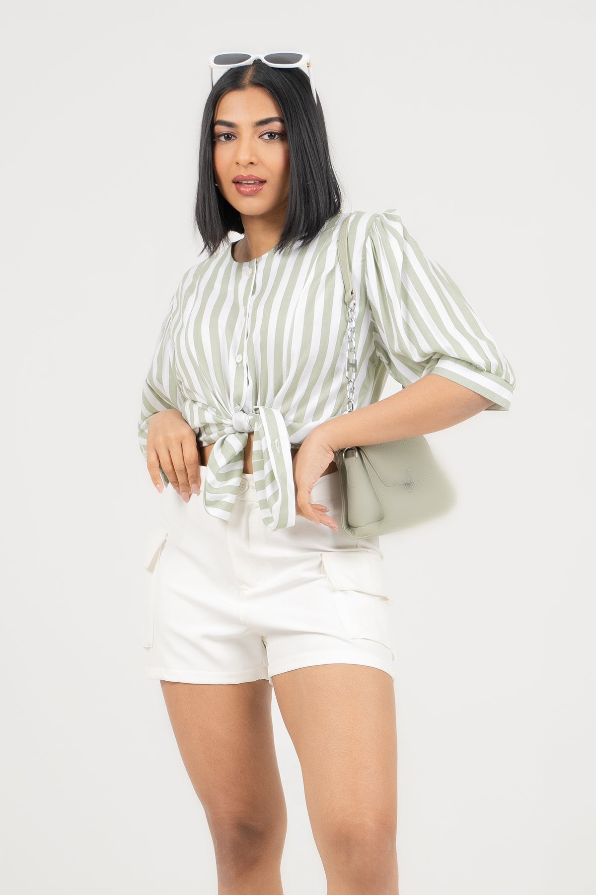 Envogue Women's Chic Stripe Casual Blouse