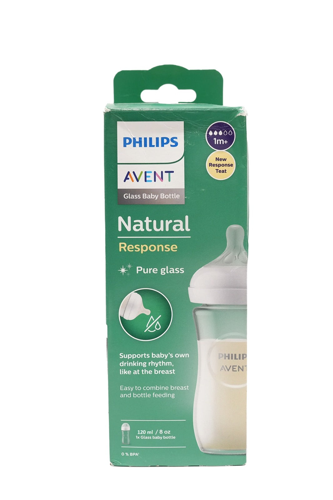 Philips Avent Natural Response Glass Baby Bottle (120ml)