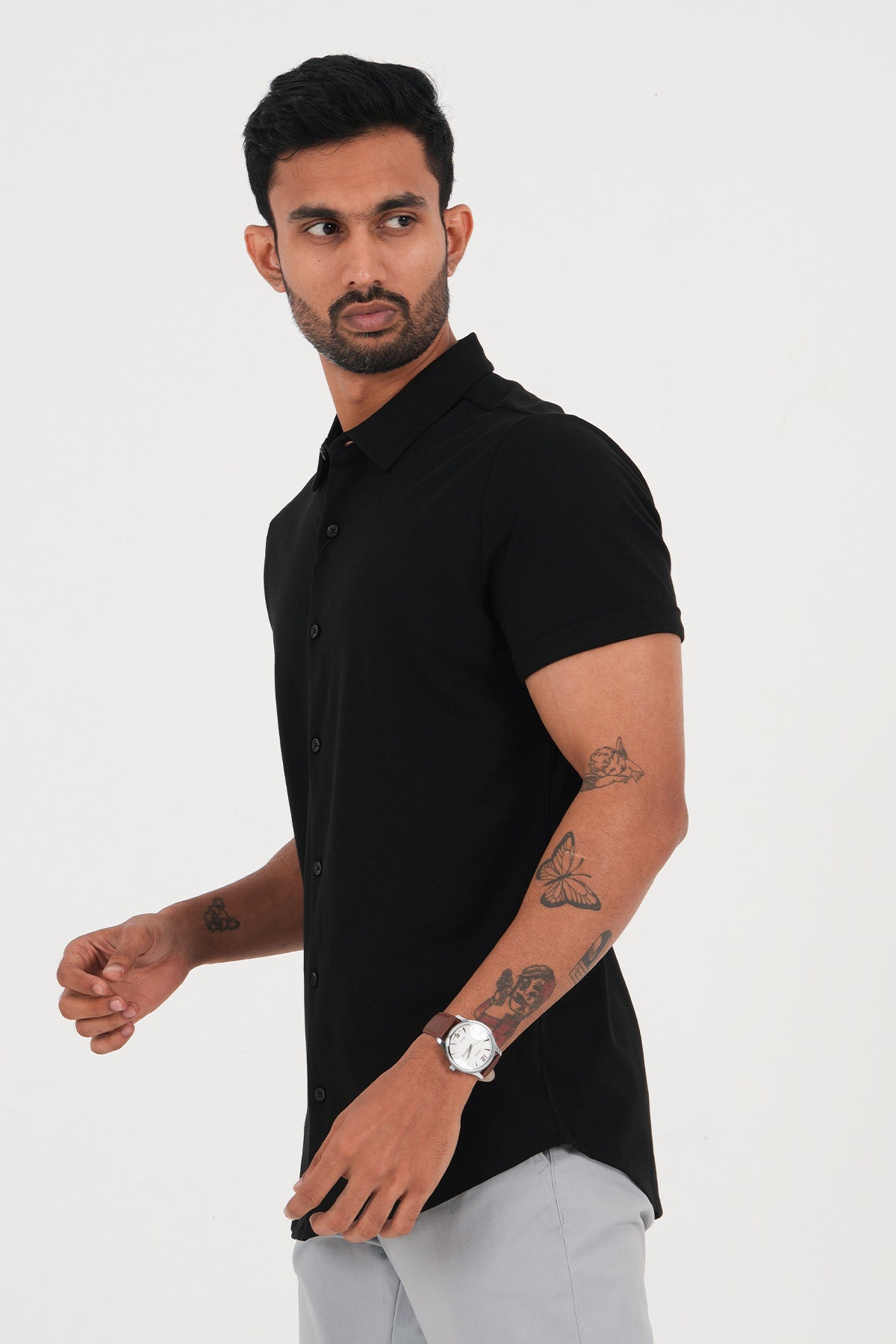 King Street TIMELESS Premium Men's Short Sleeve Casual Shirt