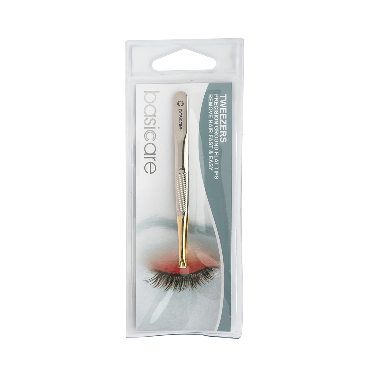 Basicare 1/2 Gold Blade Flat Tip 8.5 cm Tweezer (7616126124256)