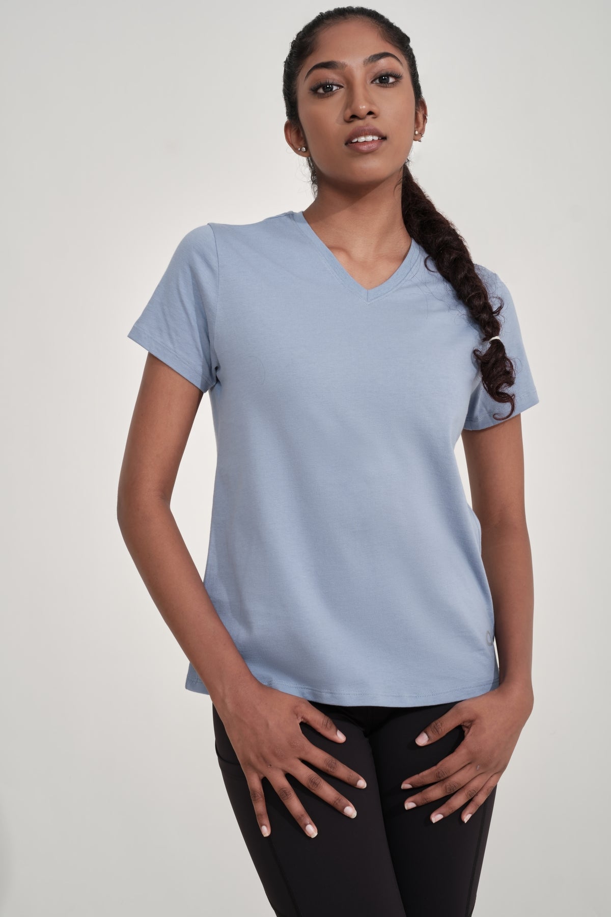 Amante Womens Sports V Neck T Shirt