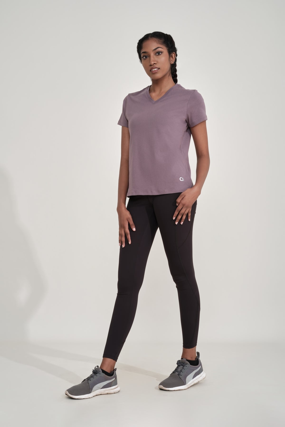 Amante Womens Sports V Neck T Shirt