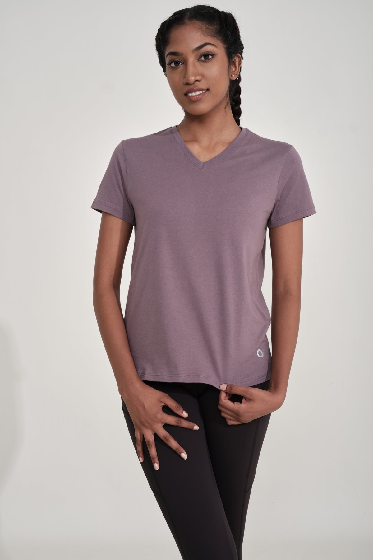 Amante Womens Sports V Neck T Shirt