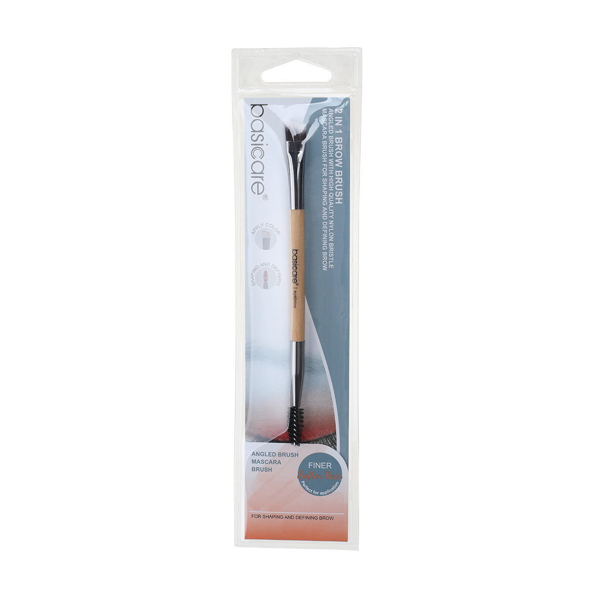 Basicare 2-in-1 Eyebrown/Mascara Duo Brush (7616122421472)