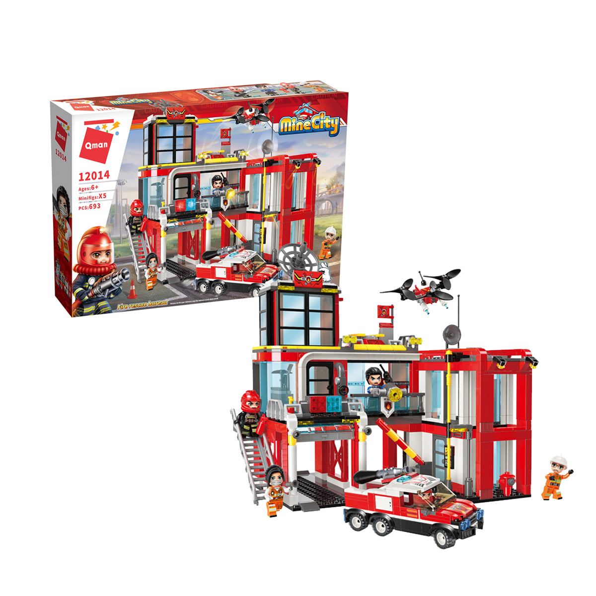Qman MineCity: Fire Rescue Bureau (7681413251296)
