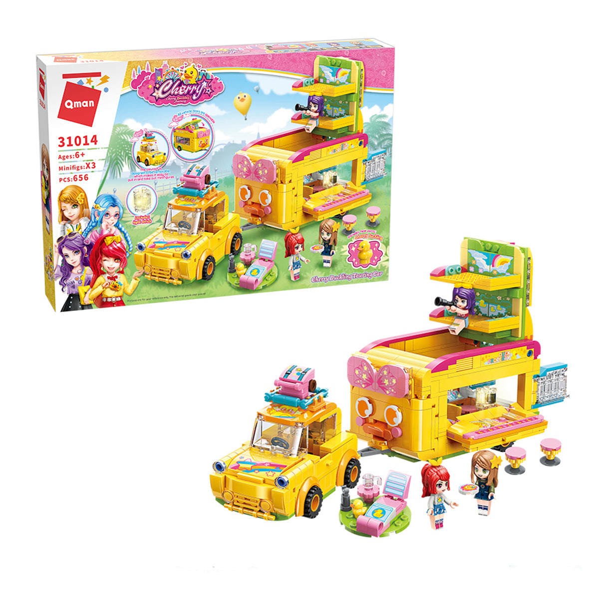 Qman Cherry Ducklings Journery: Cherry Duckling Touring Car (7681415512288)