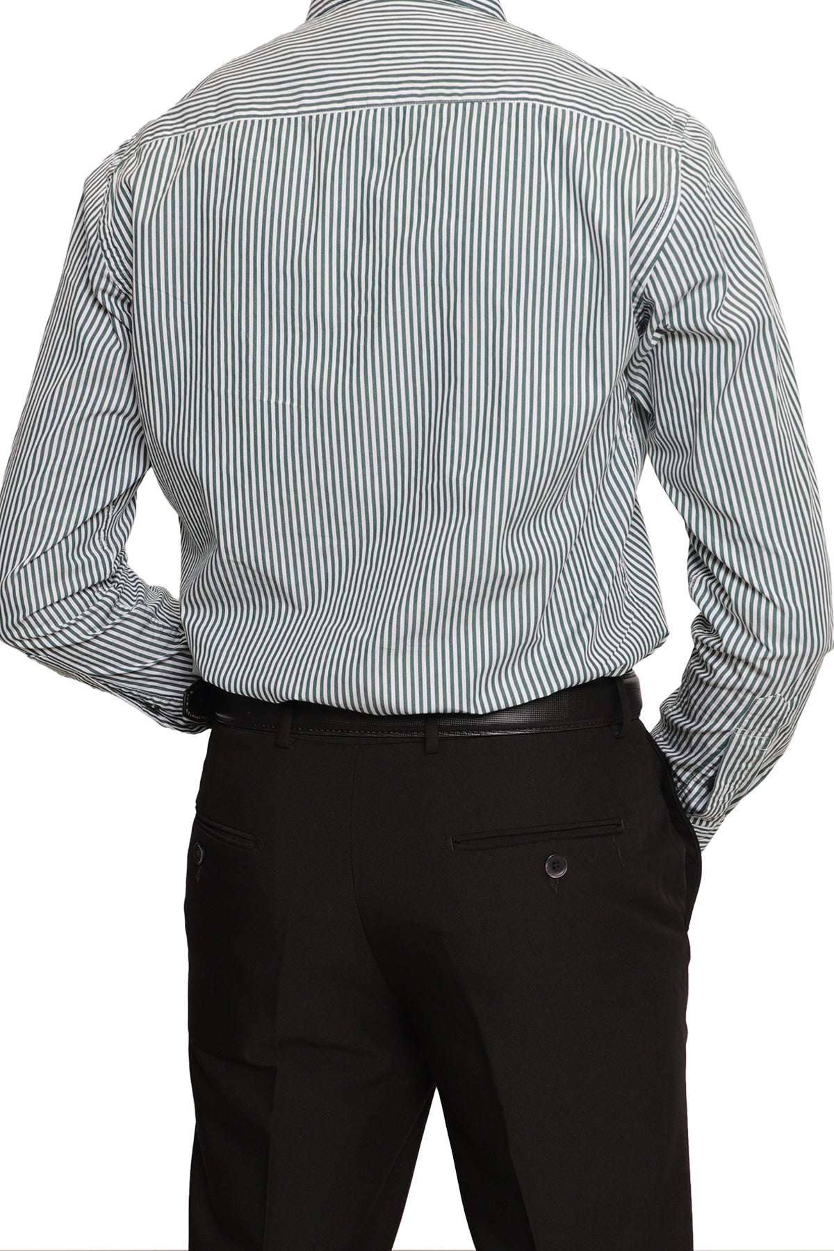 King Street Men's Long Sleeve Stripe Formal Shirt