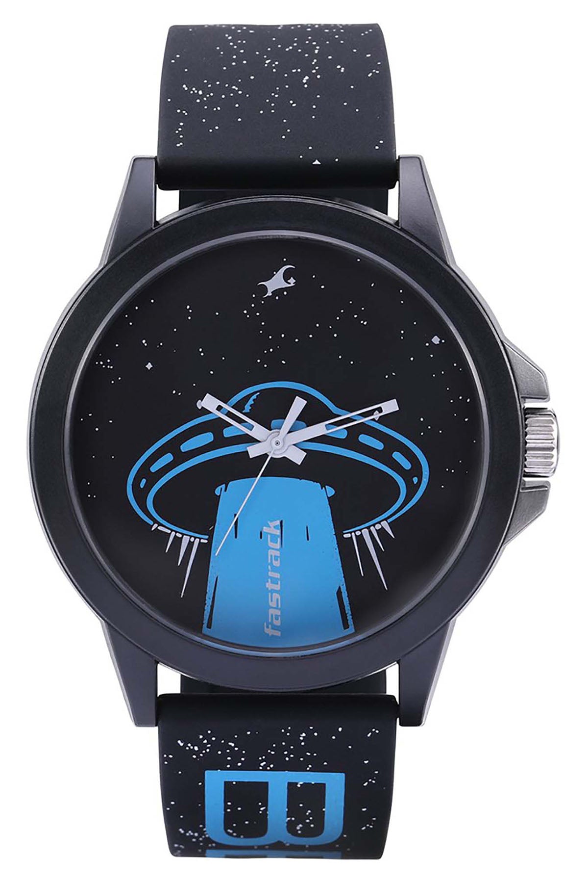 FASTRACK Unisex Black Analog Dial Watch