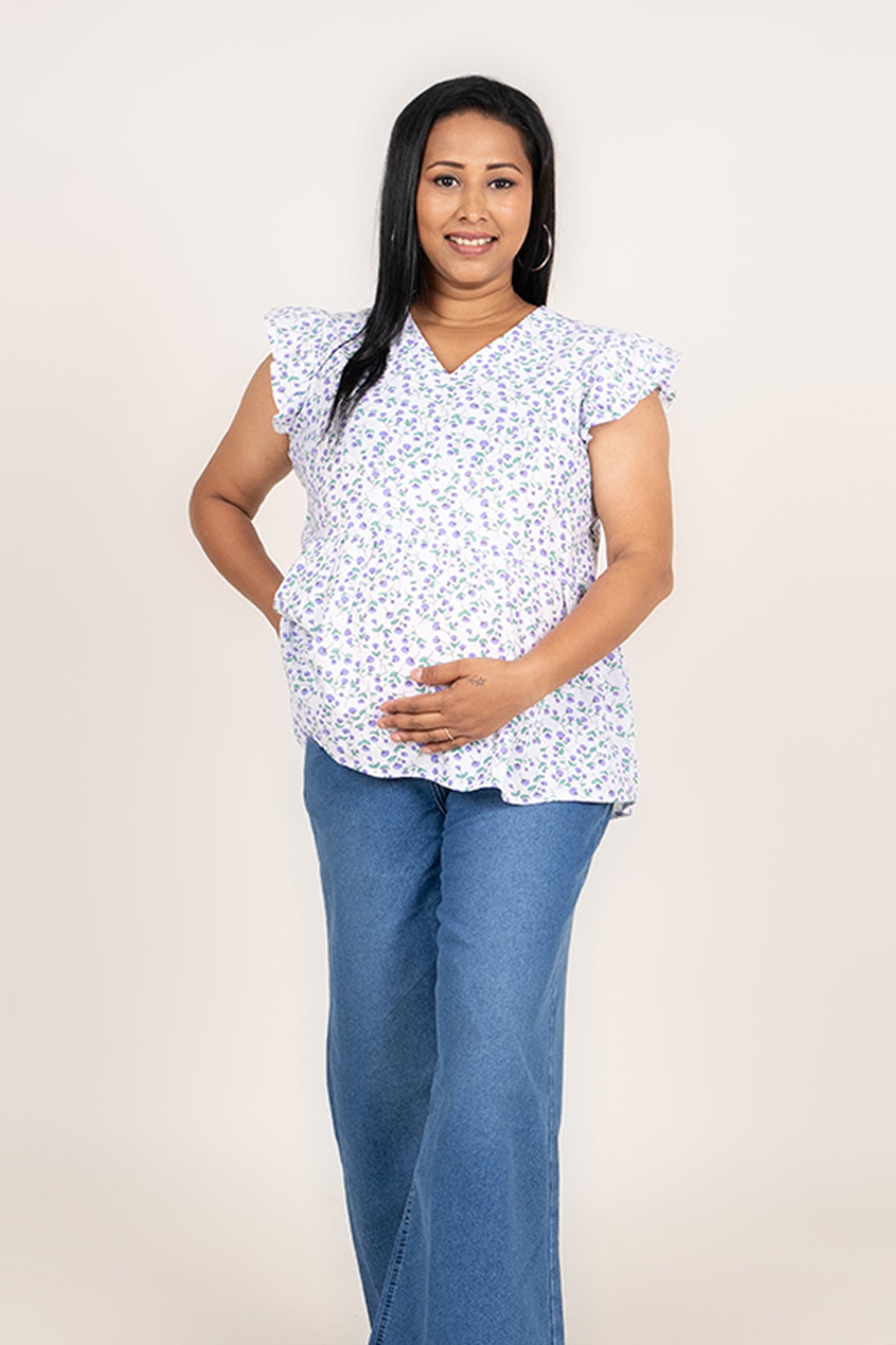 Envogue Women's Printed Maternity Tunic