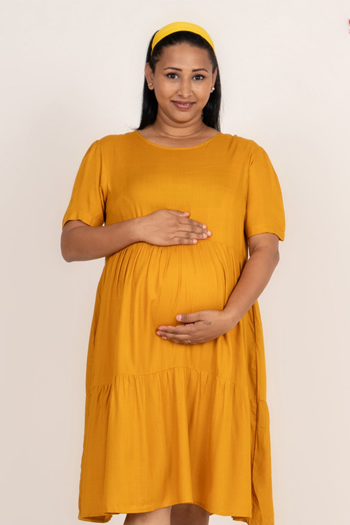 Envogue Women's Short Sleeve Maternity Dress