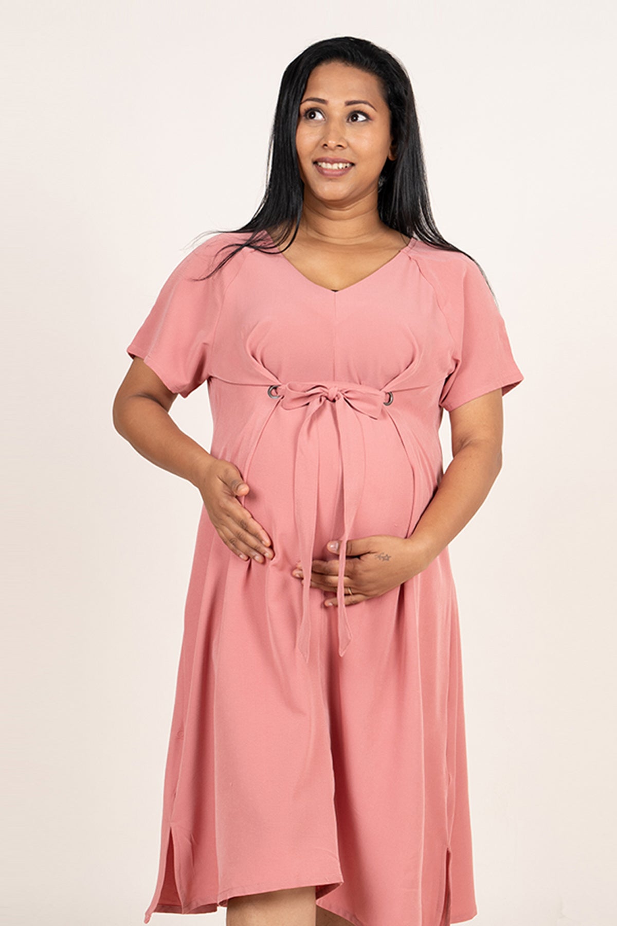 Envogue Women's Plain Maternity Dress