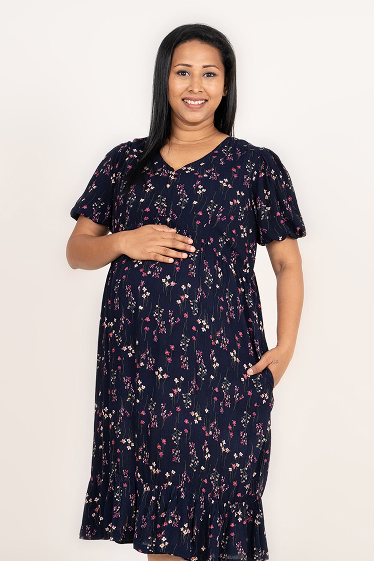 Envogue Women's Plain Maternity Dress