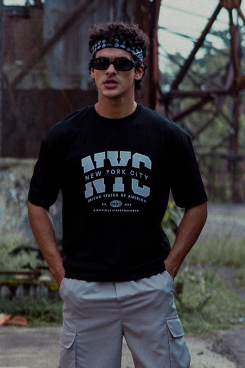 Hustle Relax Fit Casual T-Shirt