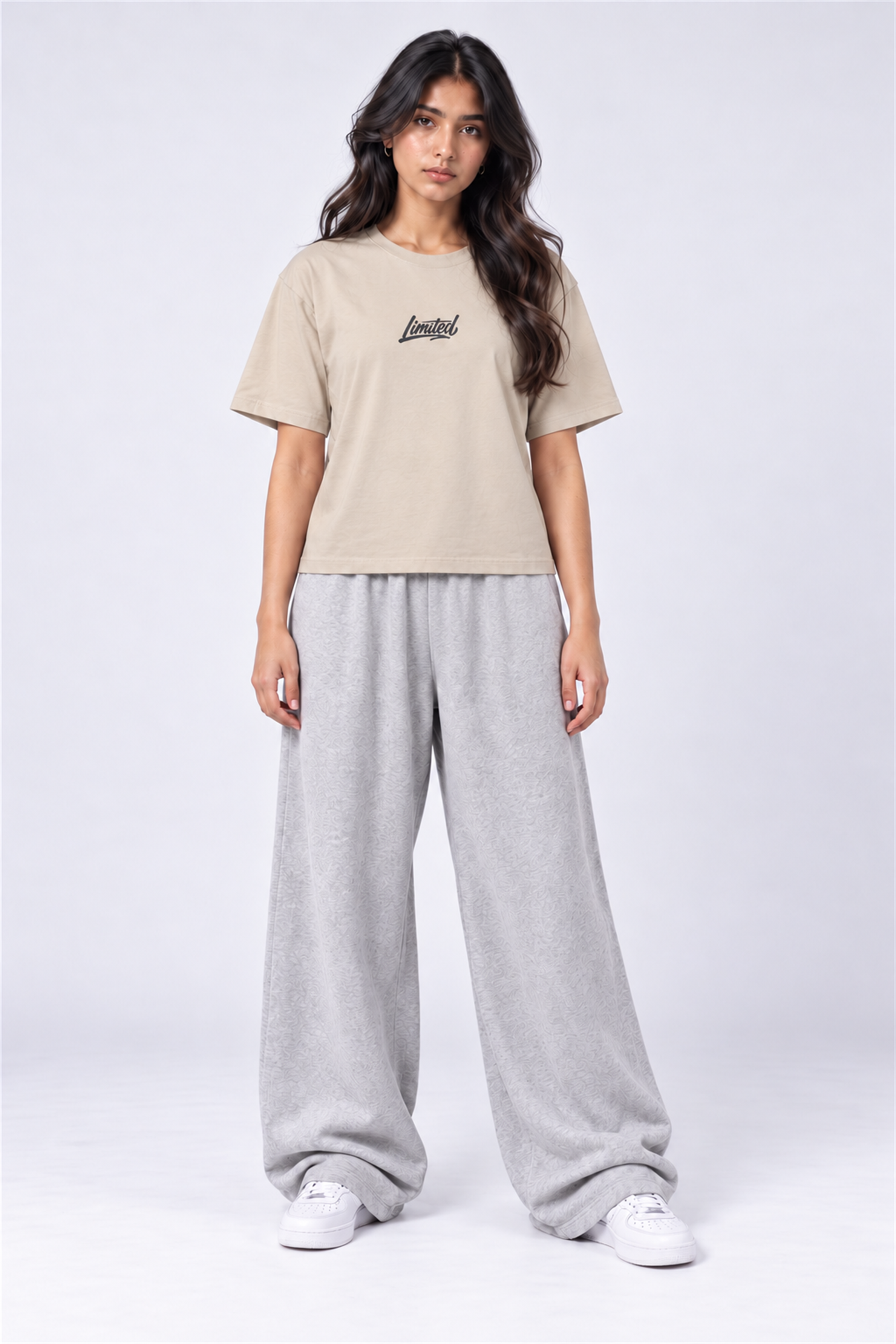 MODANO Crew Neck Tees - Beige