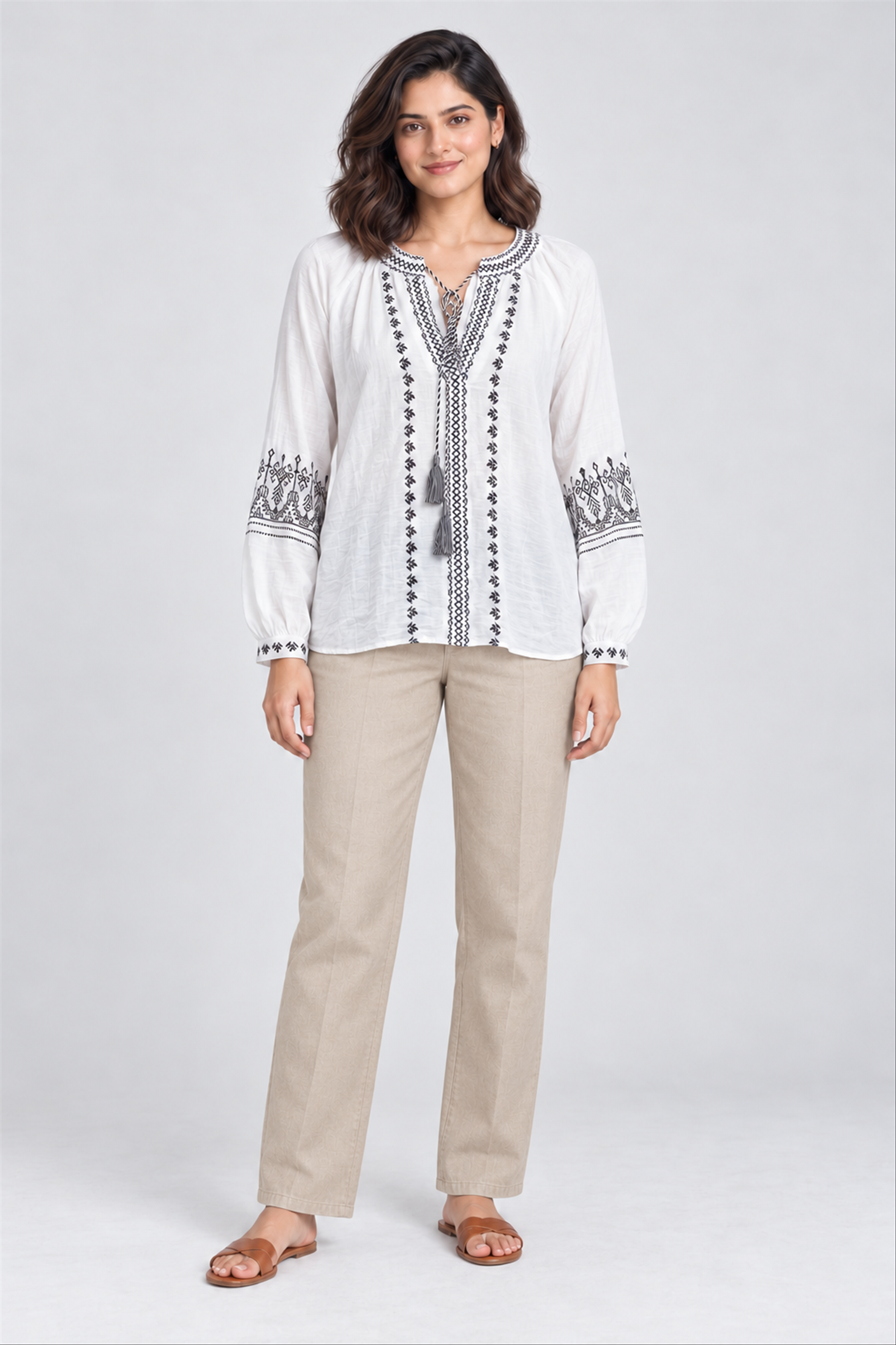 FOREVER 21 Women's Casual Regular Blouse - White