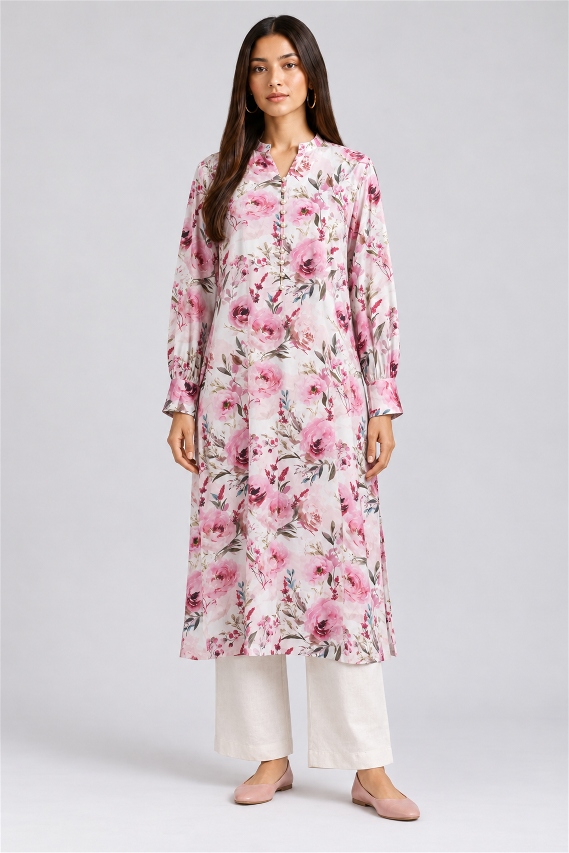 HADA Women's Exclusive Party Kurta - Pink