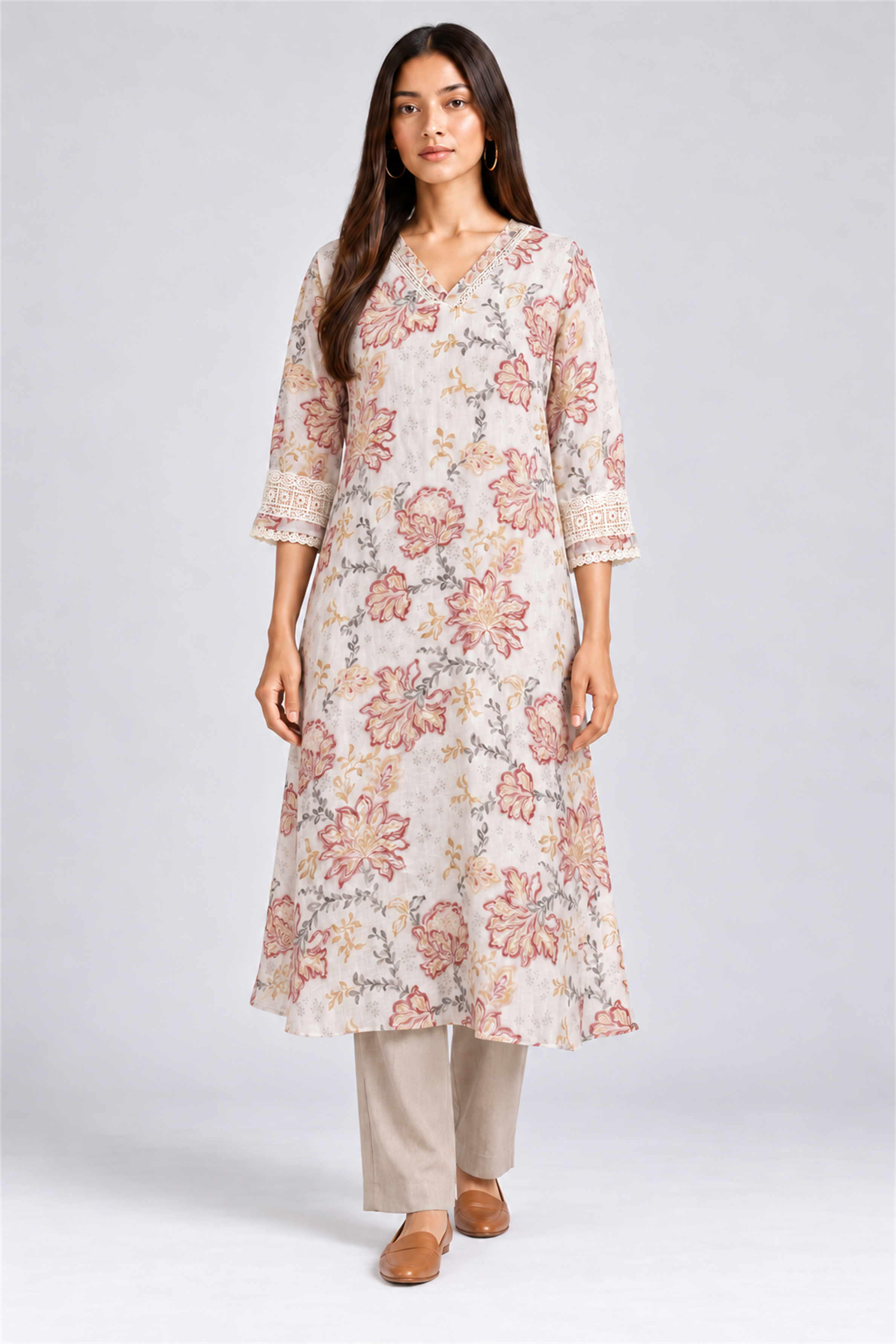 HADA Women's Exclusive Party Kurta - Red
