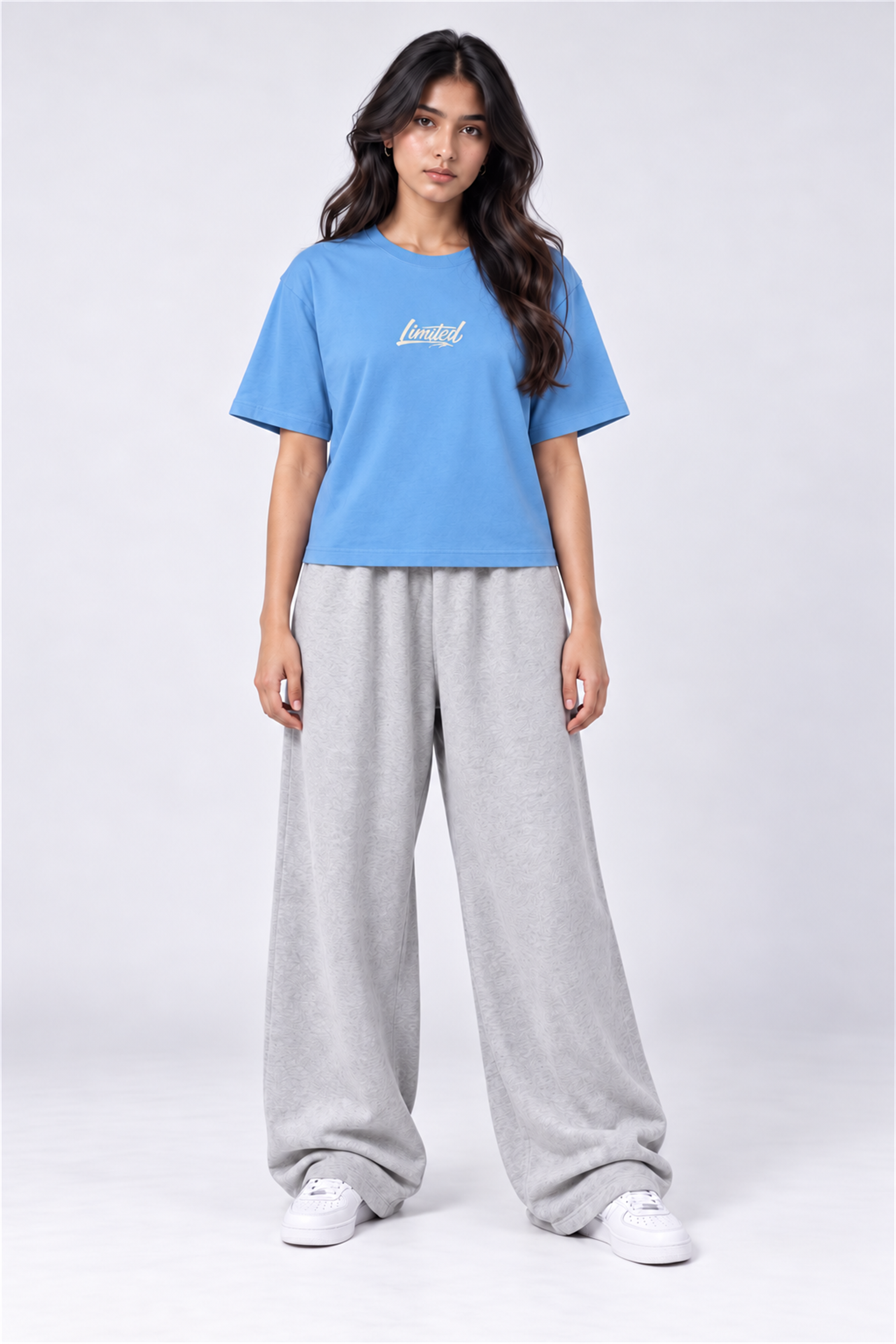 MODANO Crew Neck Tees - Light Blue
