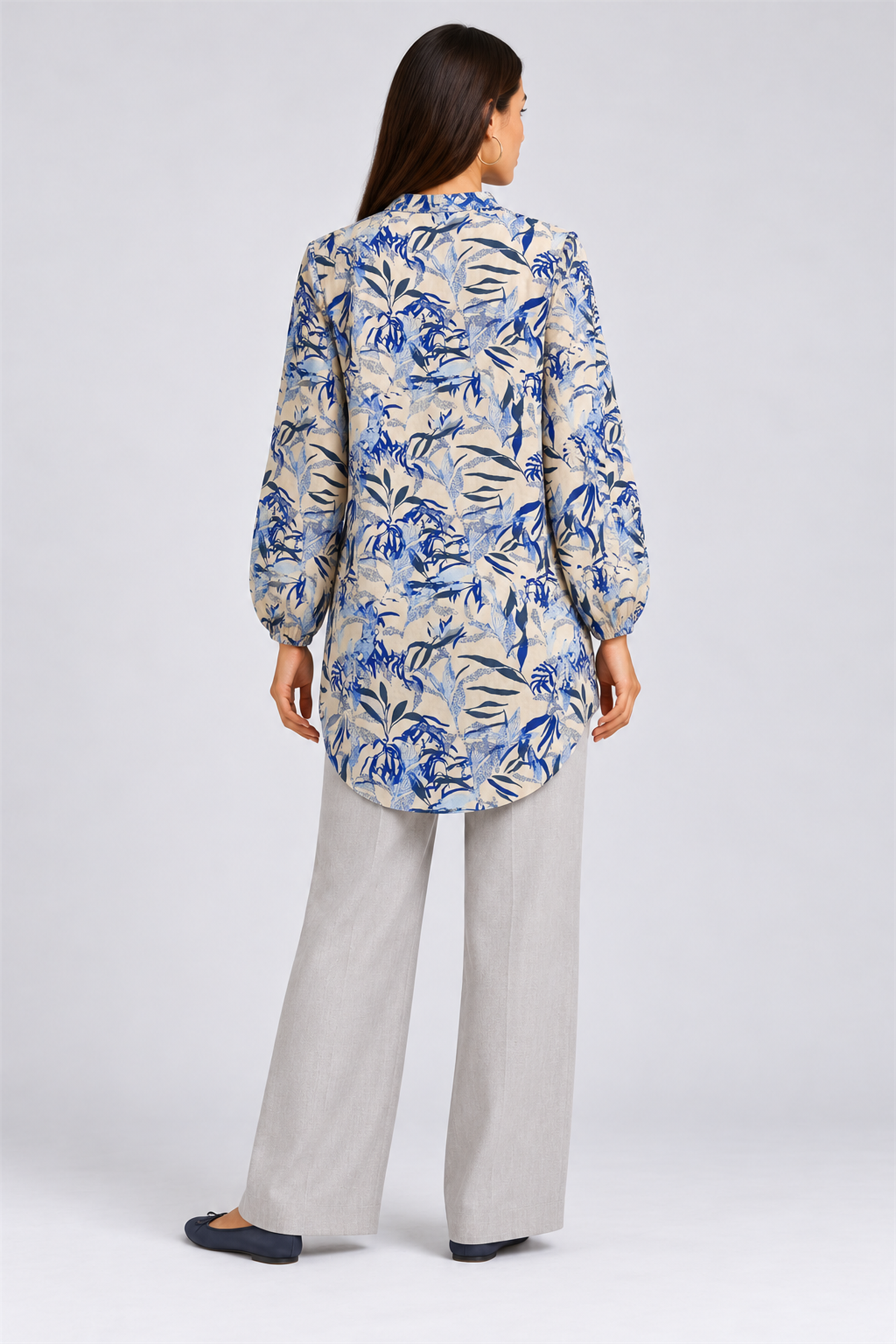 HADA Women's Casual Kurta Top - Blue