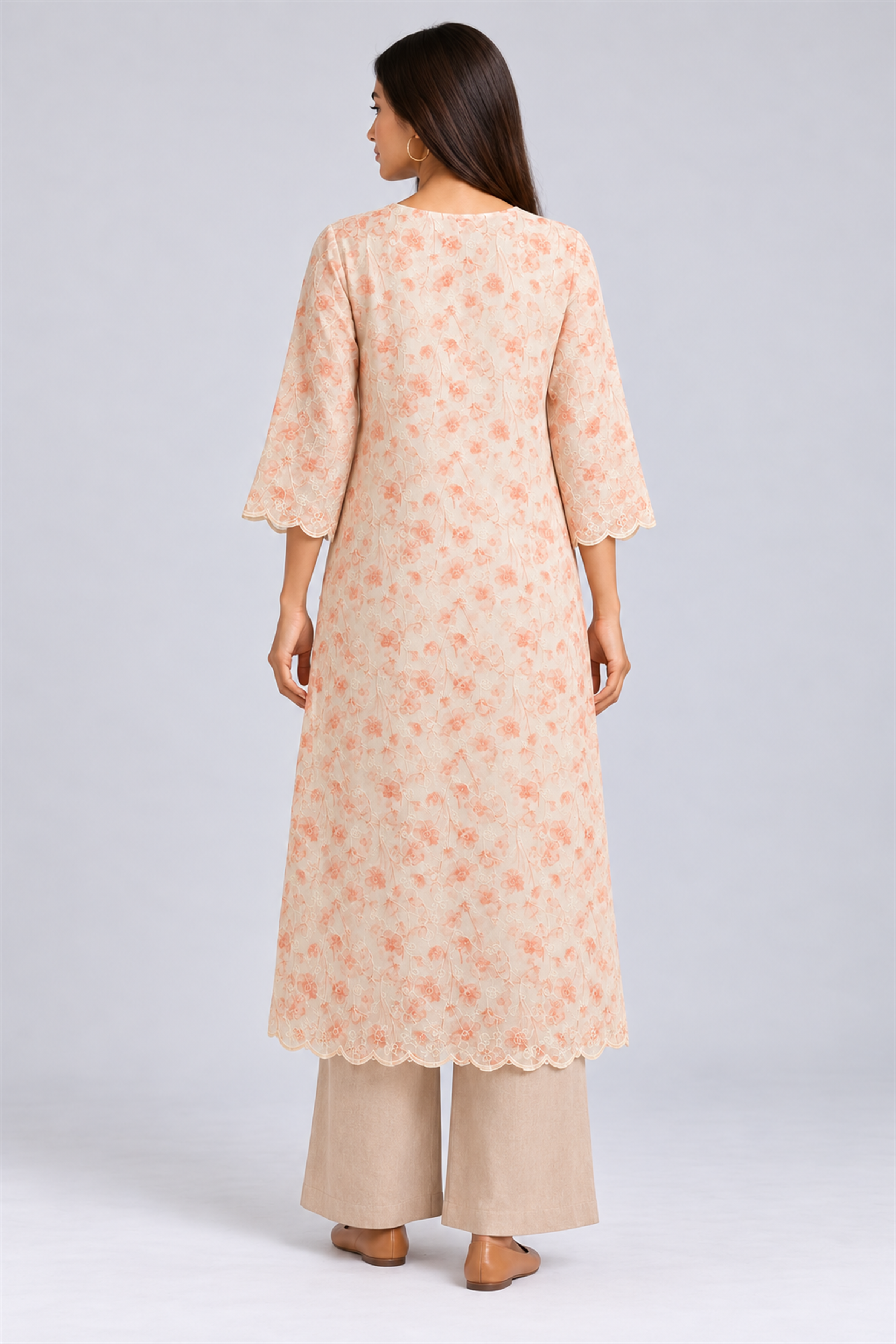 HADA Women's Exclusive Kurta - Peach