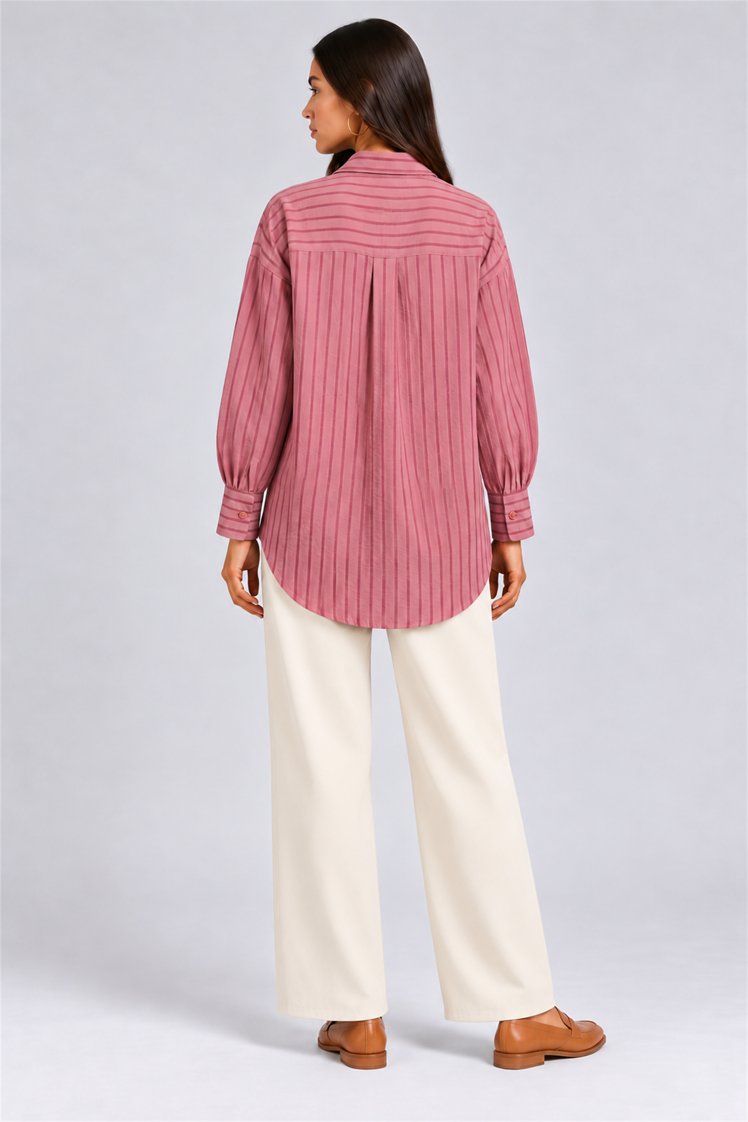 HADA Women's Casual Kurta Top - Rose