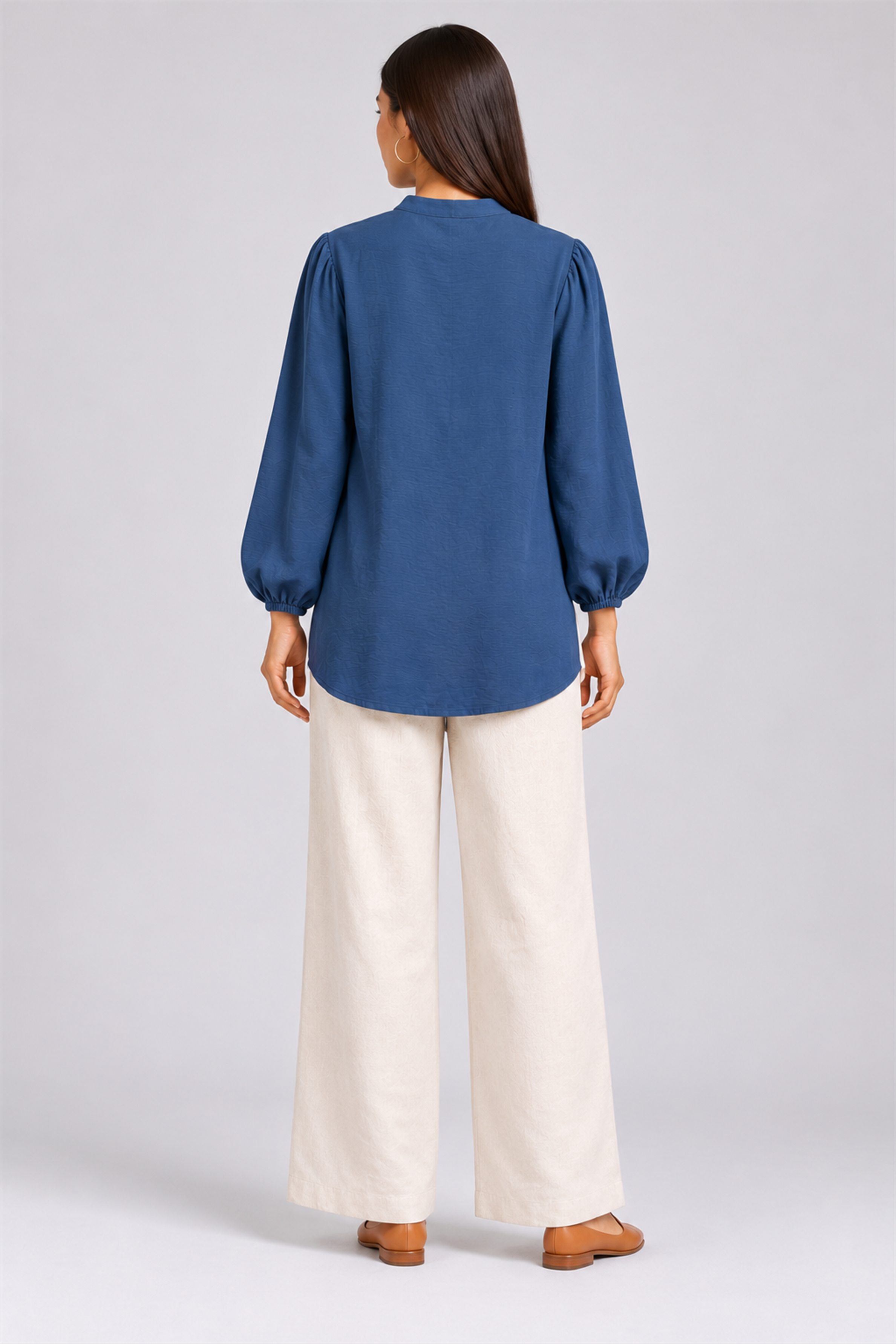 HADA Women's Casual Kurta Top - Blue
