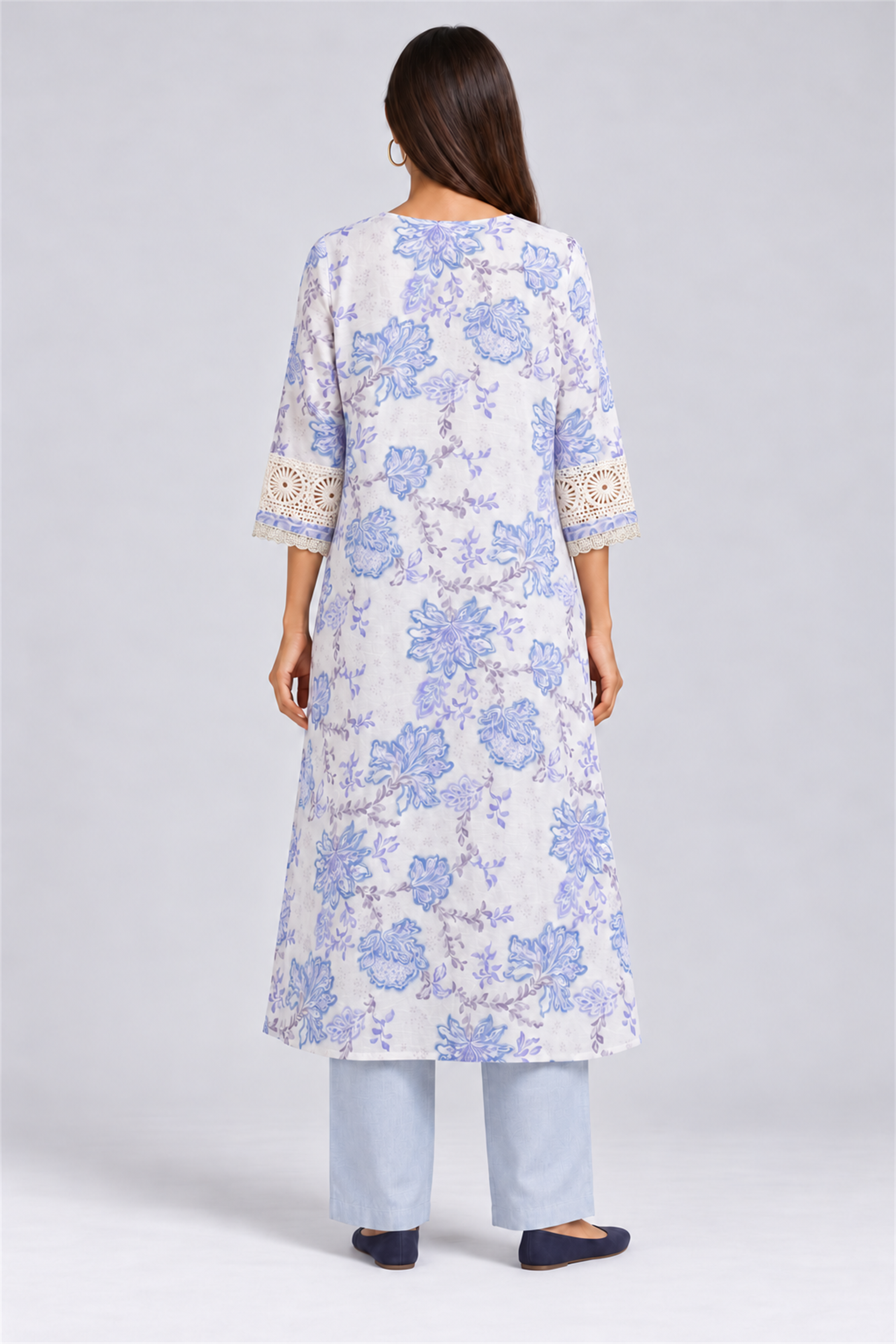 HADA Women's Exclusive Party Kurta - Blue