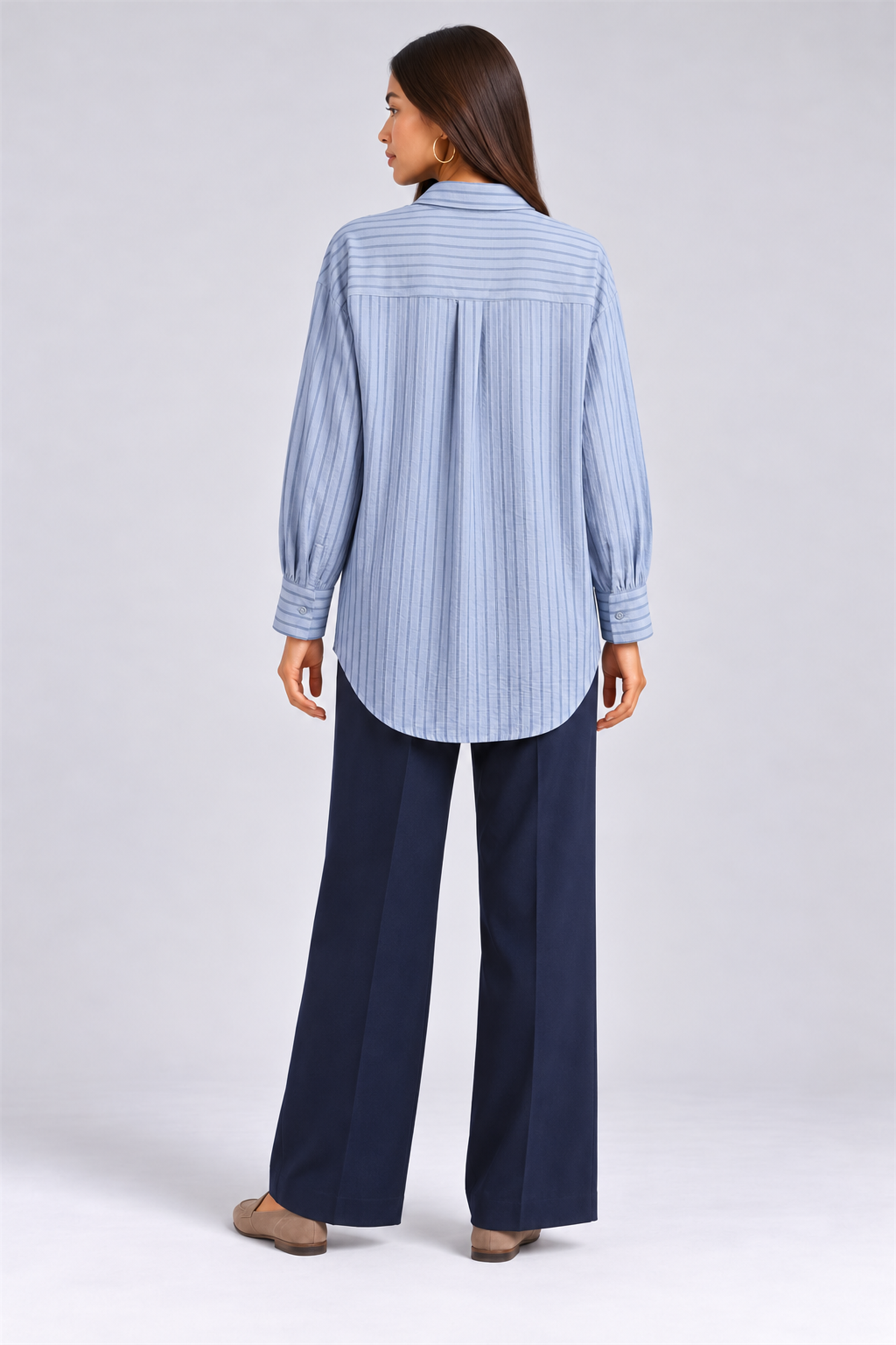 HADA Women's Casual Kurta Top - Blue