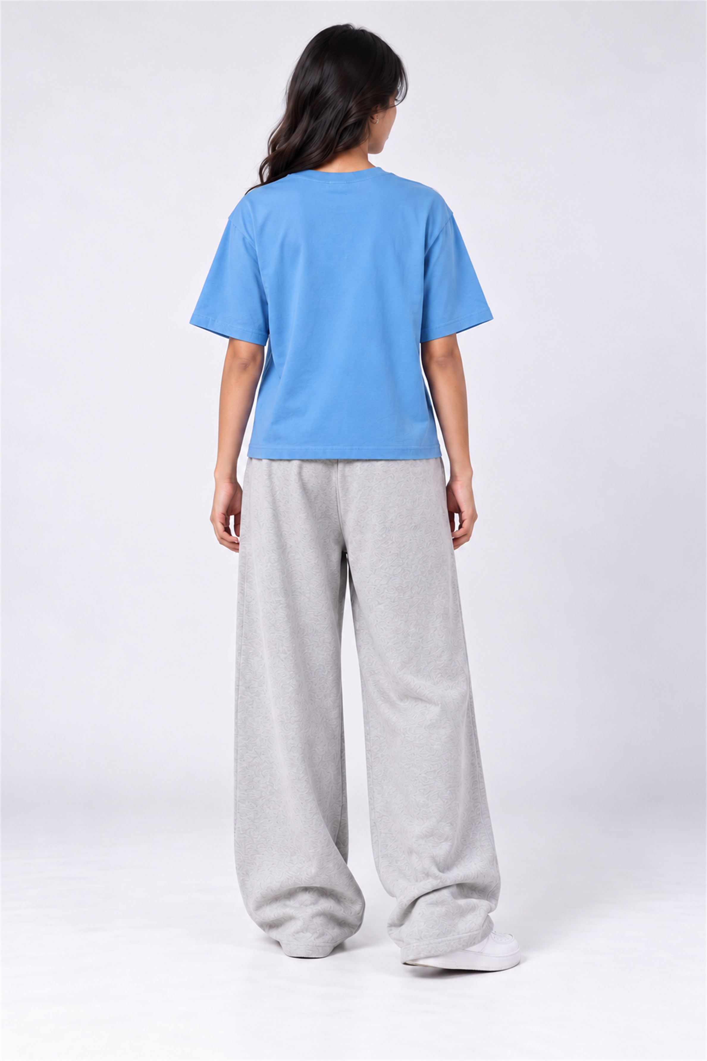 MODANO Crew Neck Tees - Light Blue