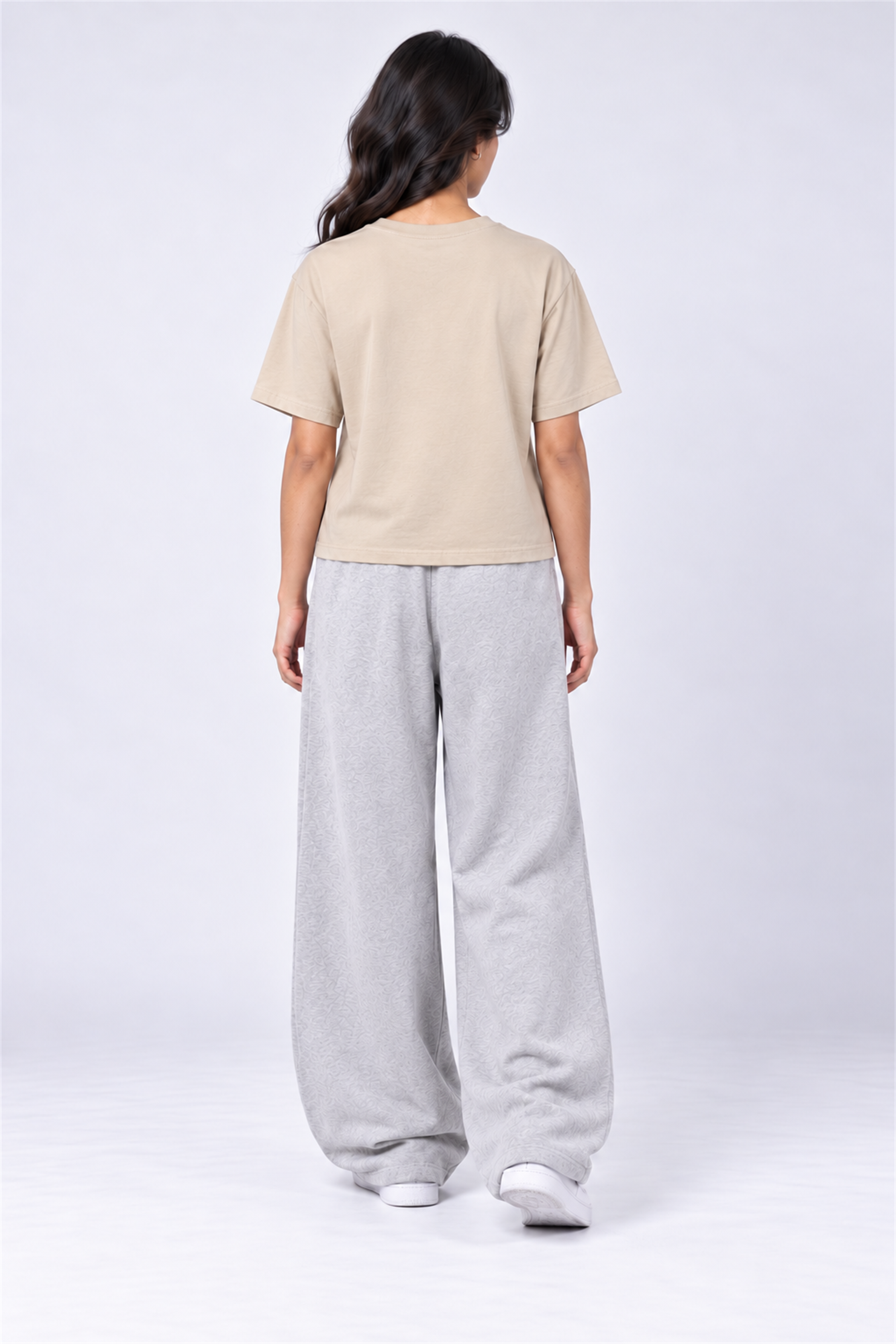 MODANO Crew Neck Tees - Beige