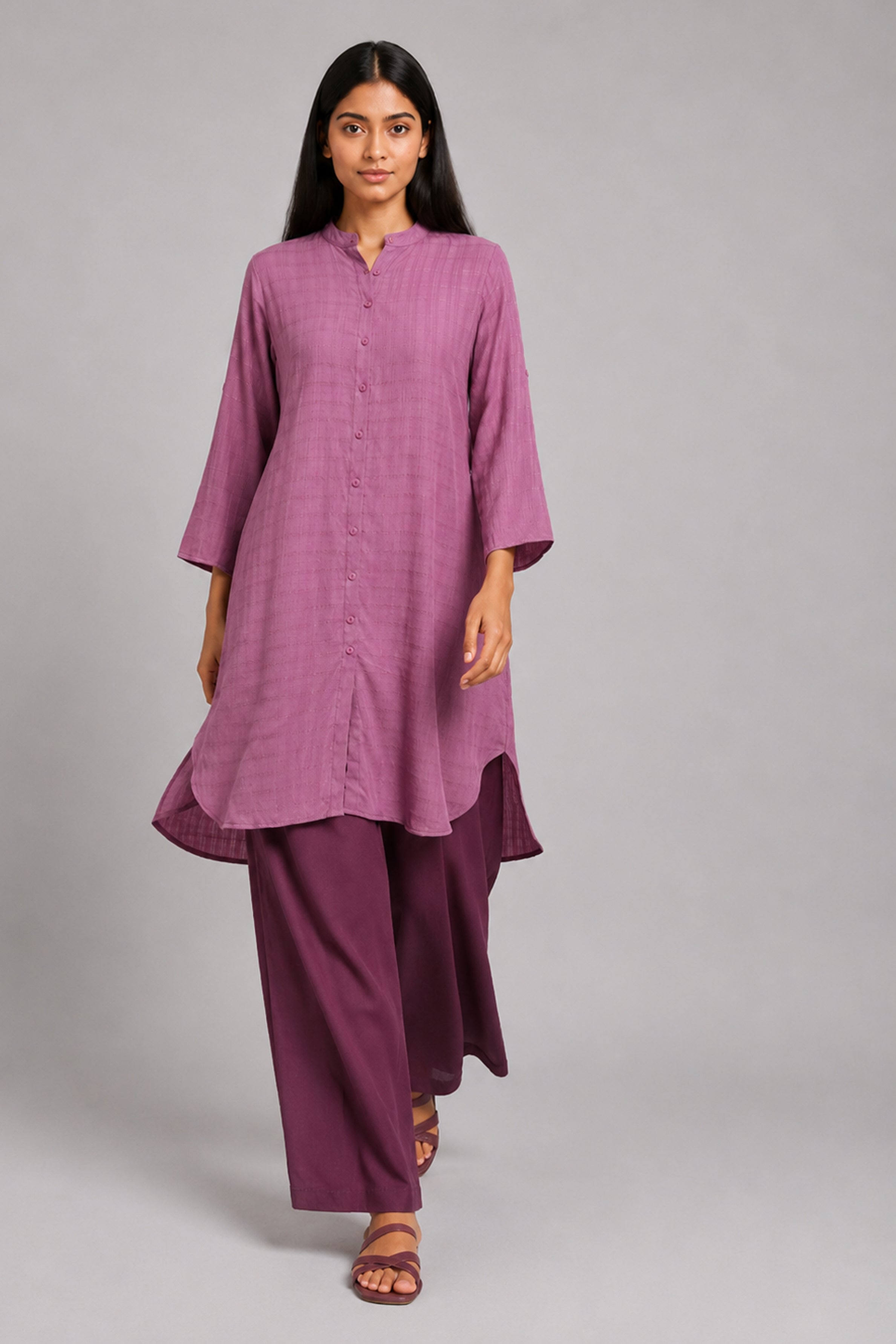 HADA Women's Casual Printed Kurta - Pink