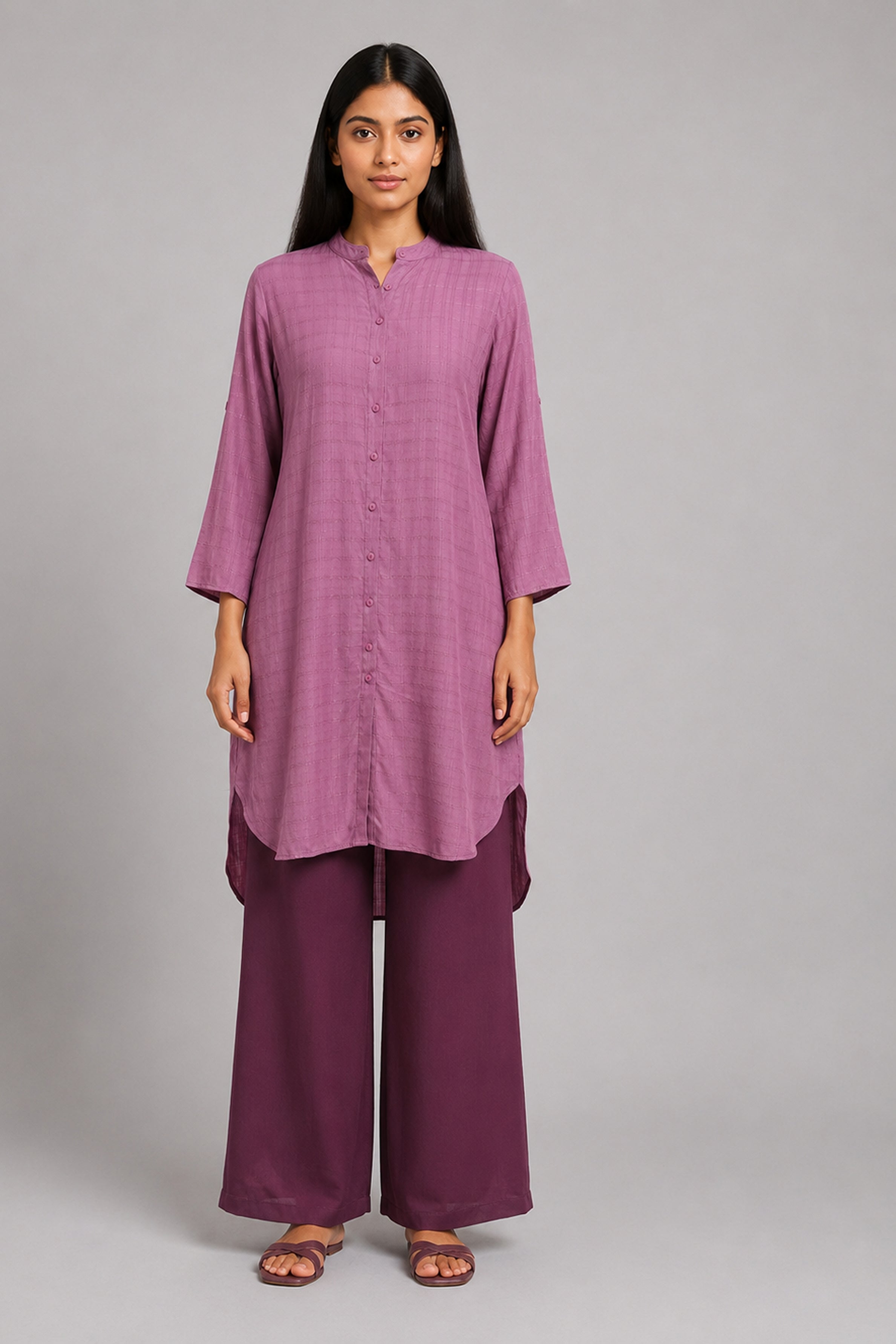 HADA Women's Casual Printed Kurta - Pink
