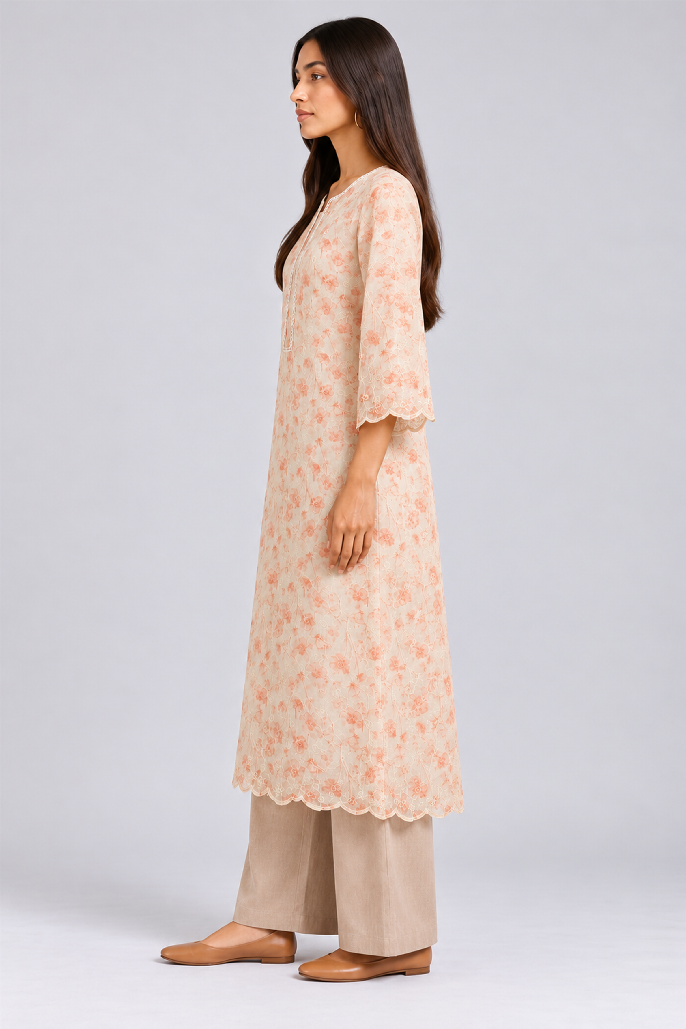 HADA Women's Exclusive Kurta - Peach