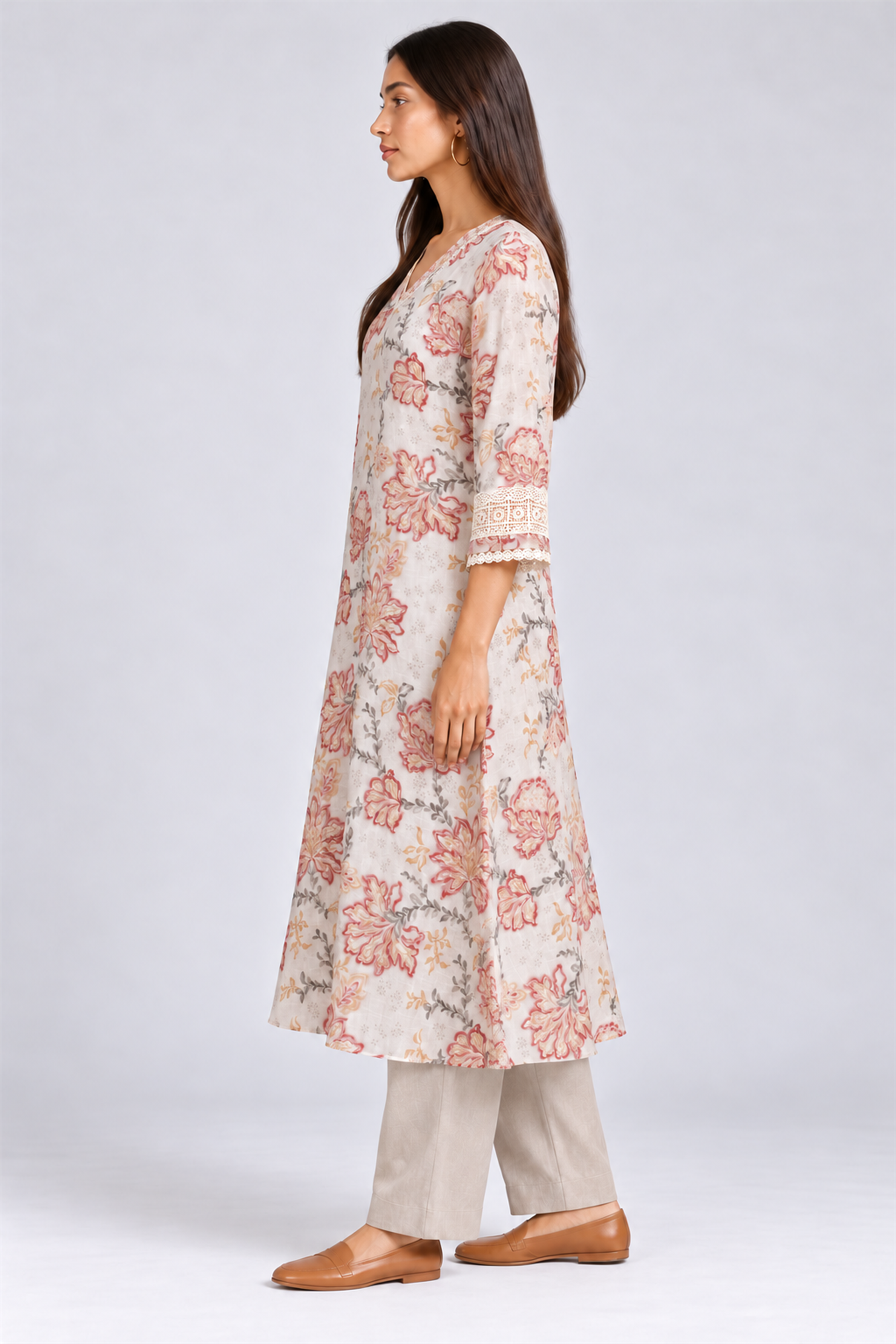 HADA Women's Exclusive Party Kurta - Red
